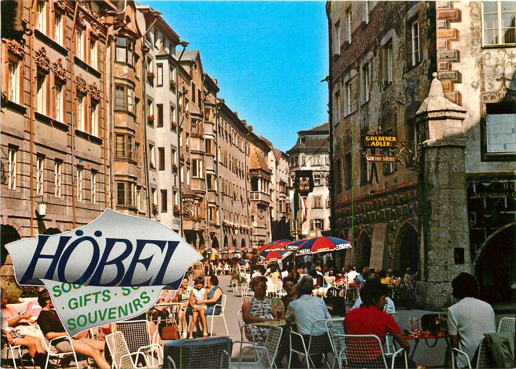 CPM Innsbruck Austria Situe au Centre de la Ville pres du Toit D'Or en face de l'Hotel Goldener Adler