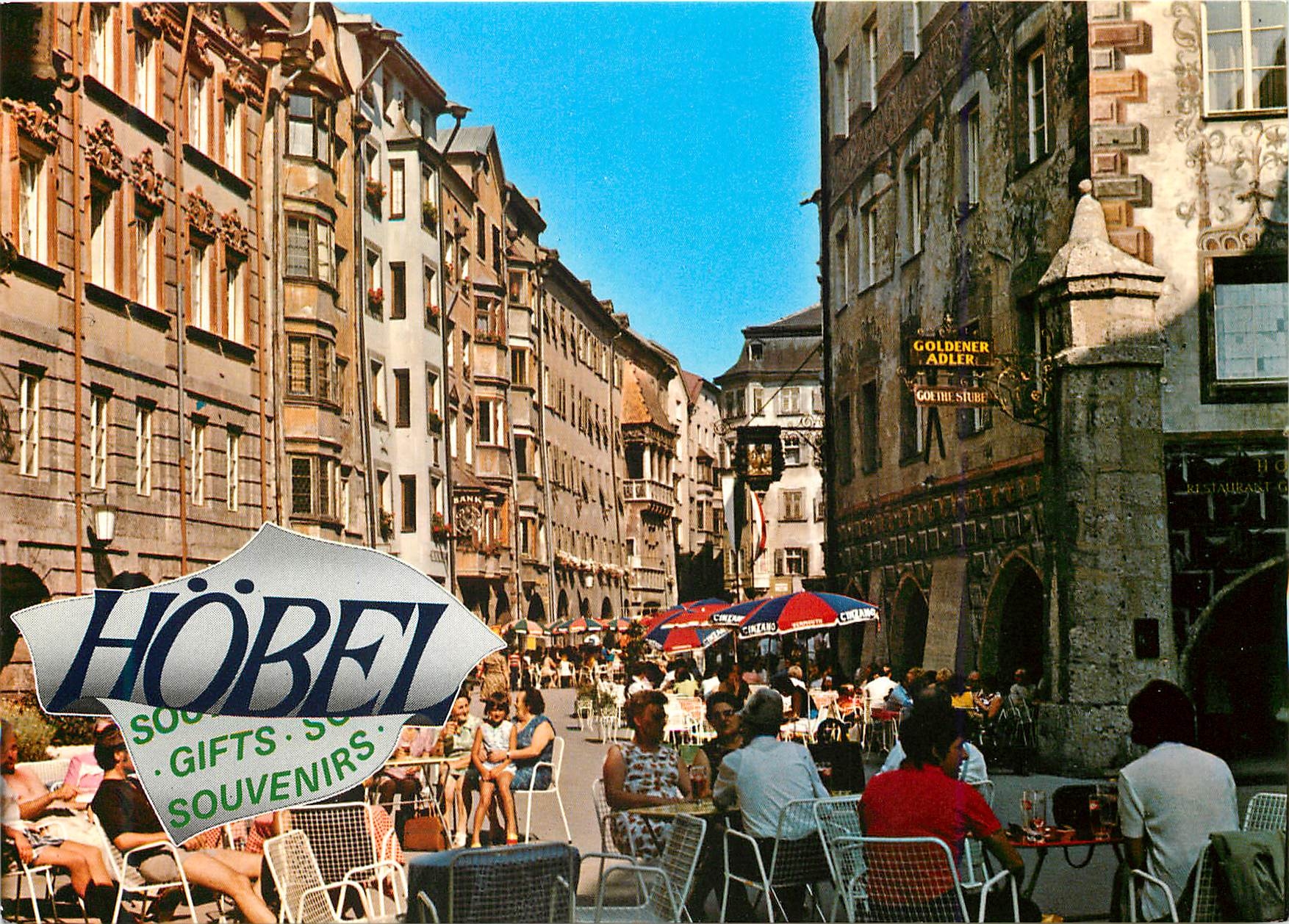CPM Innsbruck Austria Situe au Centre de la Ville pres du Toit D'Or en face de l'Hotel Goldener Adler