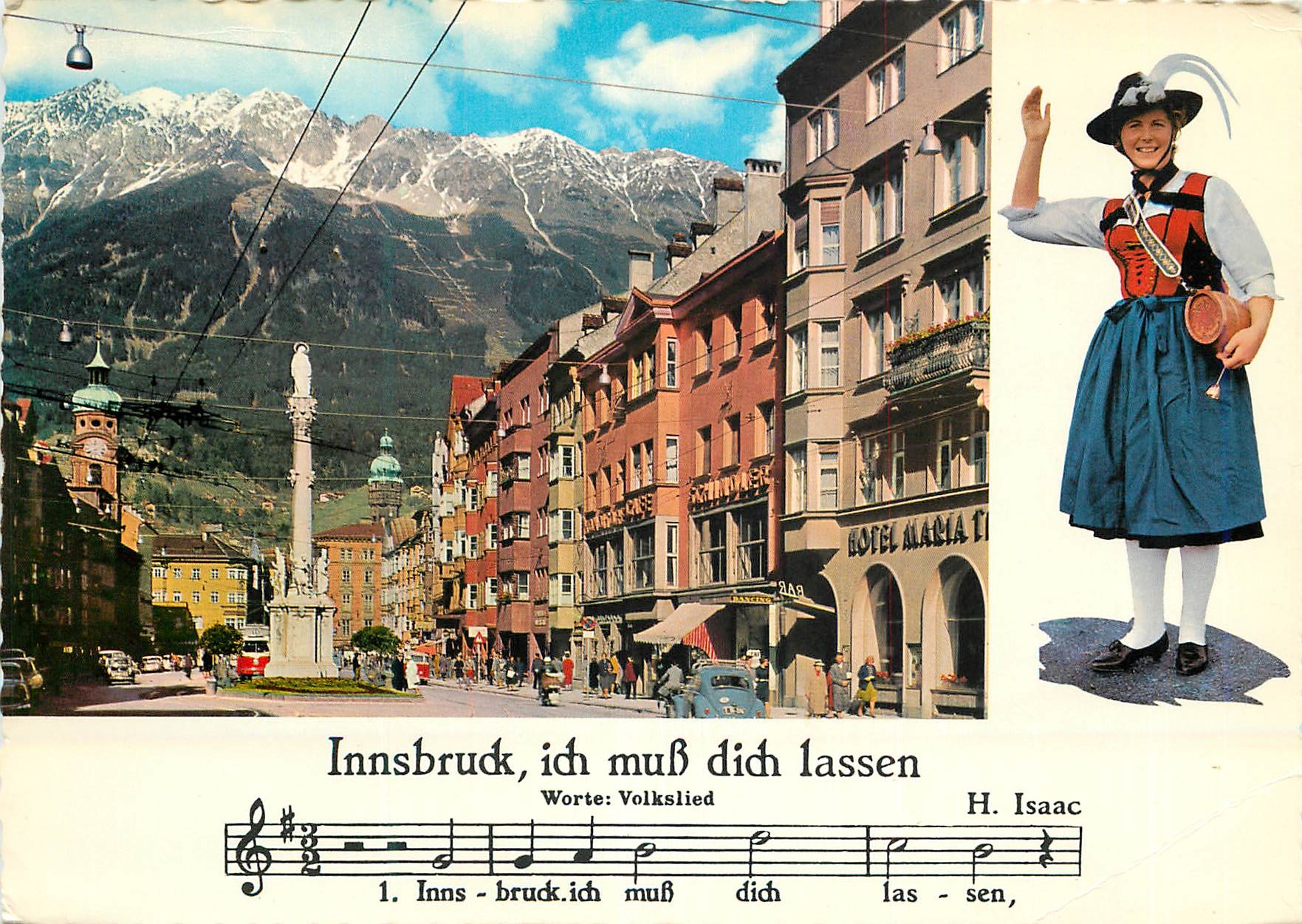 CPM Innsbruck ich MuB Dich Lassen Maria Theresien StraBe Annasaule Gegen Nordkette