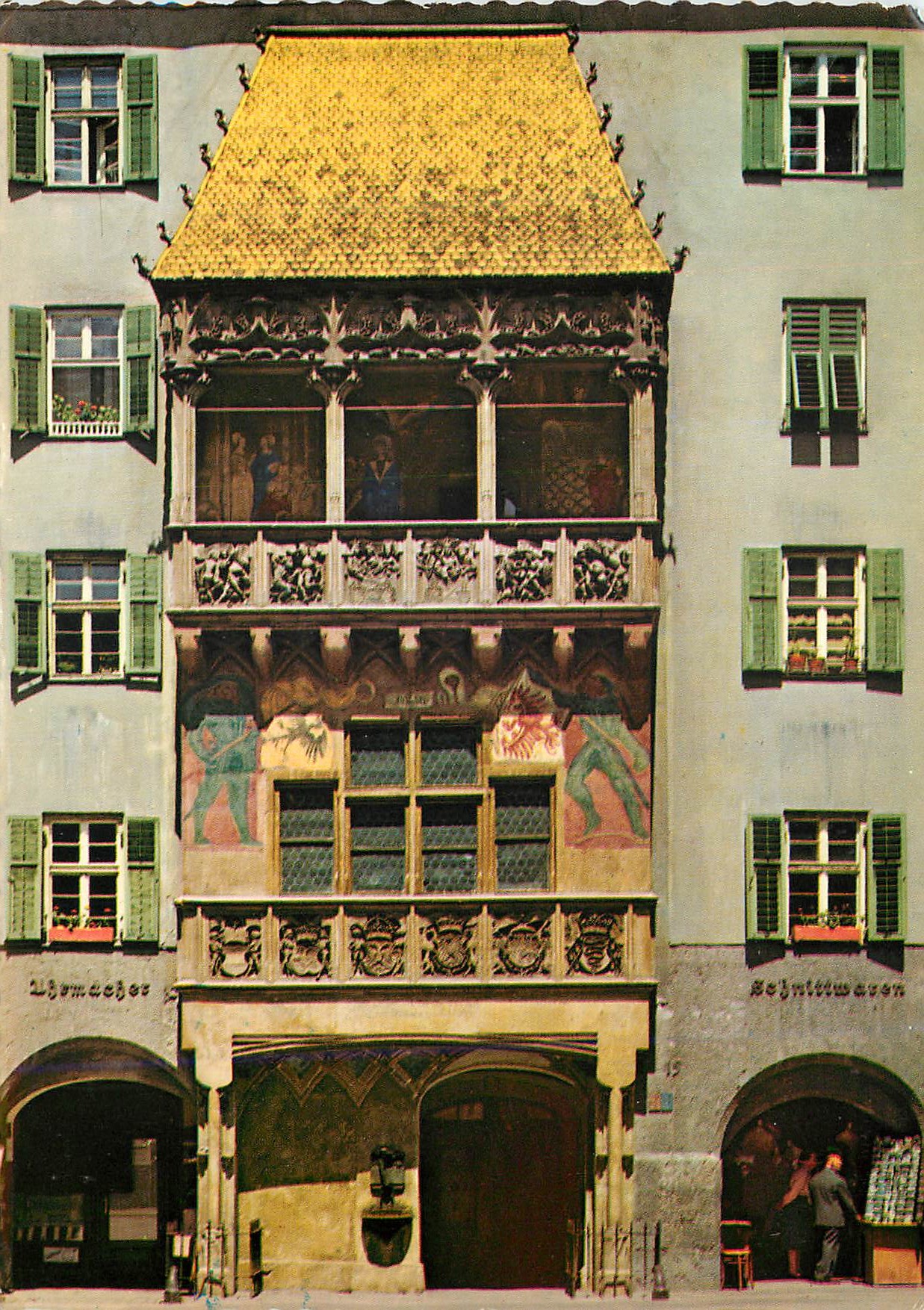 CPM Alpenstadt Innsbruck Tirol Goldenes Dachl