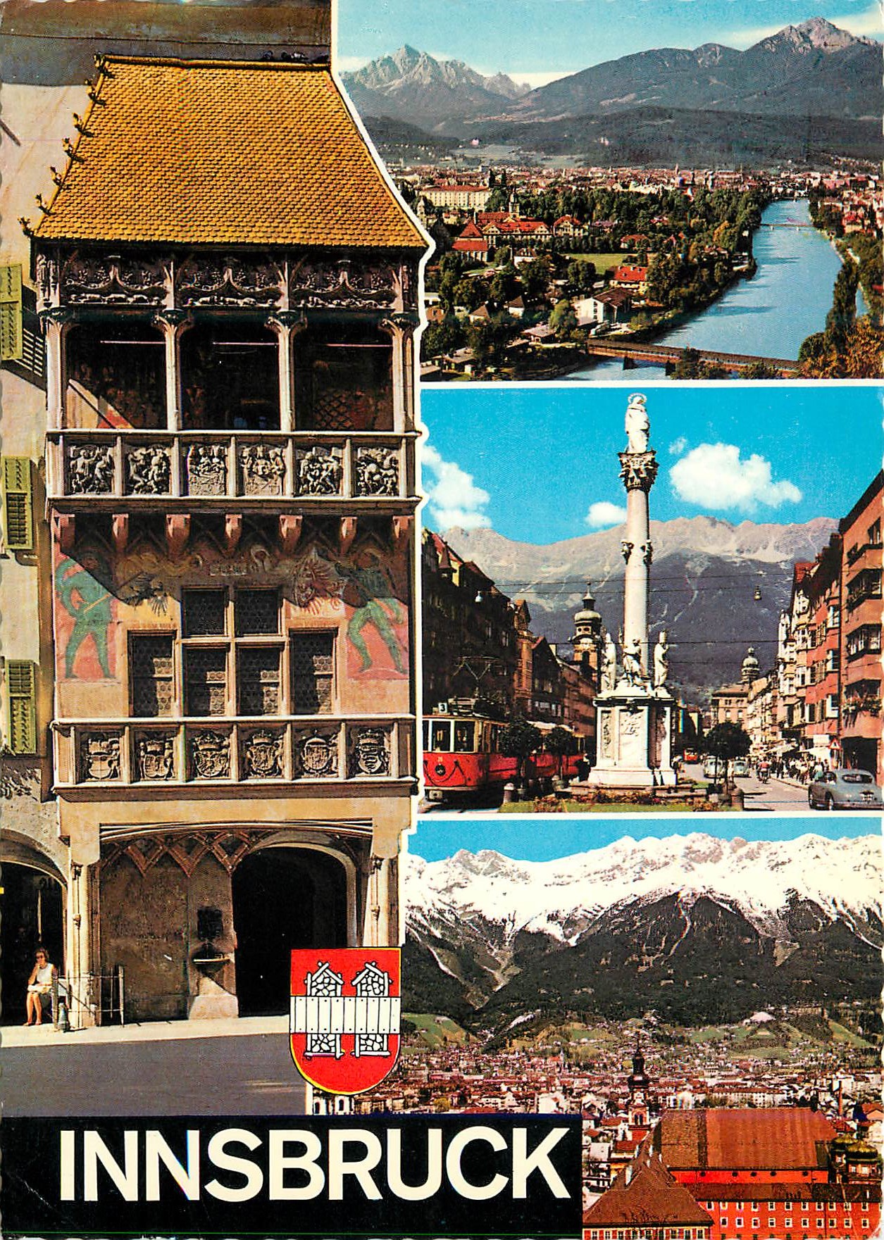 CPM Alpenzentrun Innsbruck Tirol Goldenes Dacht Maria Theresienstrasse