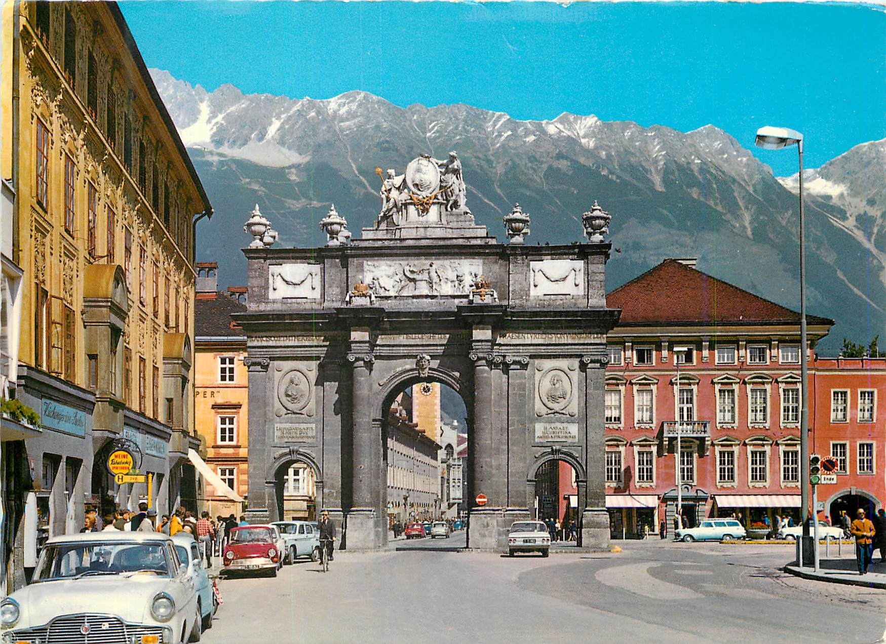 CPM Innsbruck Triumpfpforte Mit Nordkette Erbaut 1765