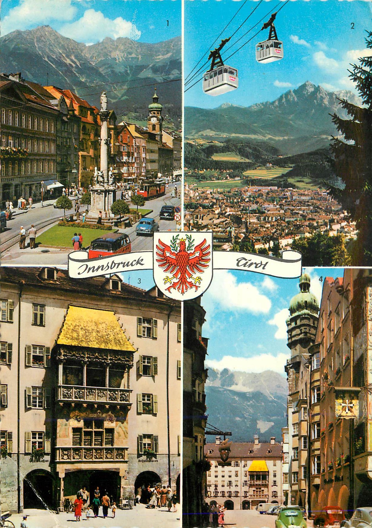 CPM Innsbruck Motive Maria Theresien StraBe Annasaule