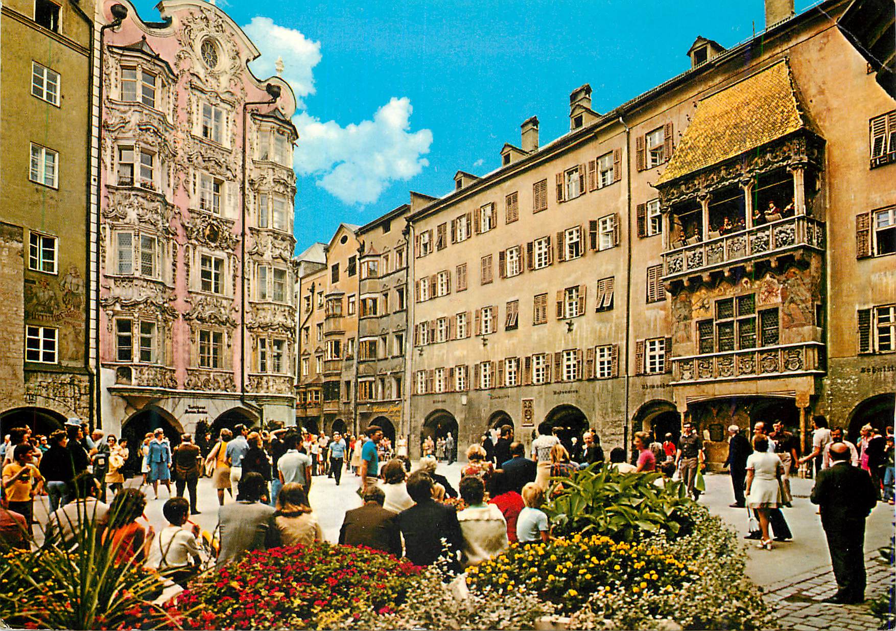CPM Innsbruck Altstadt Herzog Friedrich StraBe Mit Helblinghaus Und Goldenem Dachl