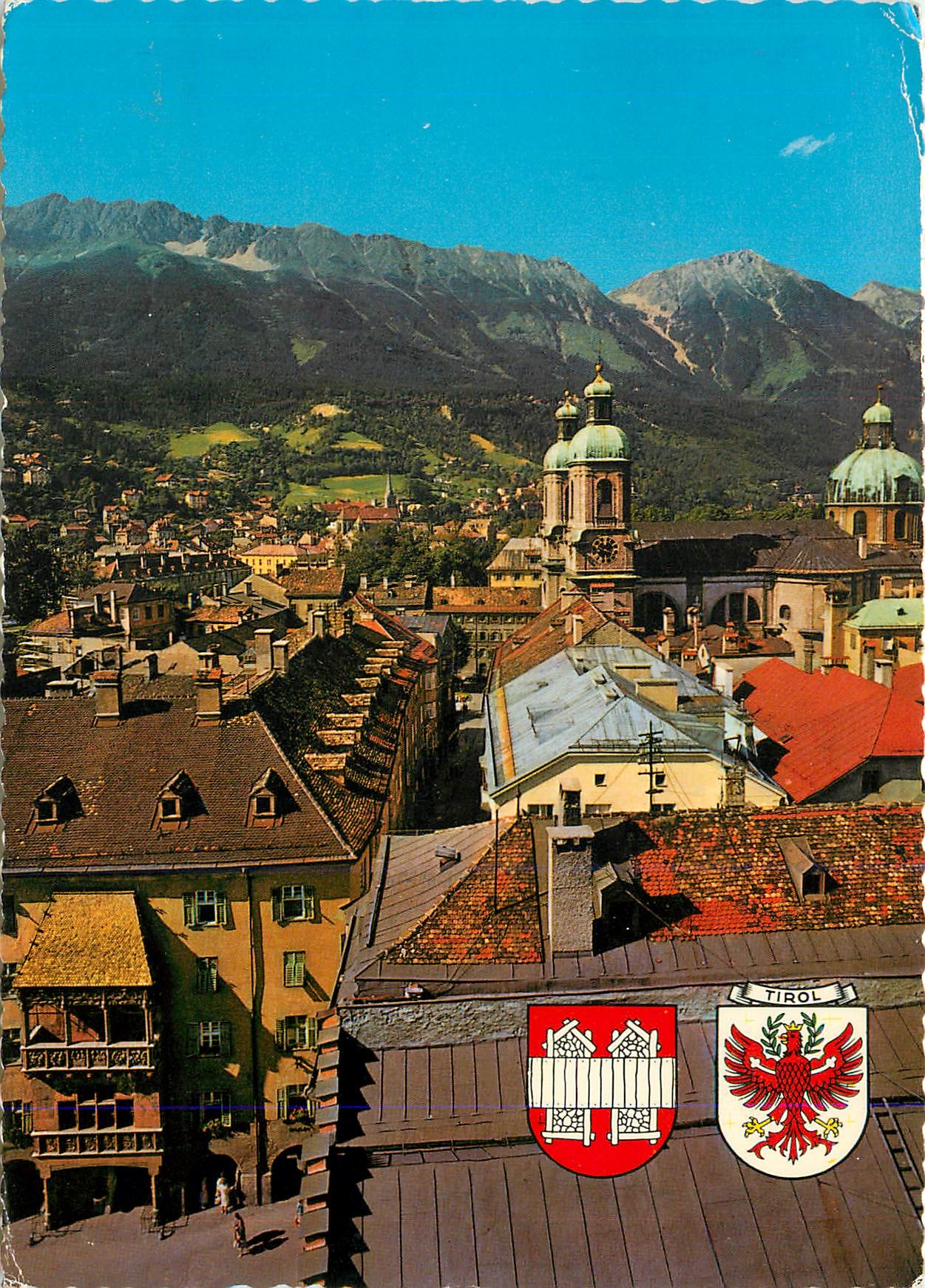 CPM Innsbruck Tirol Blick Vom Staditturm auf Goldenes Dachl Dom Zu St Jakob und Nordkette