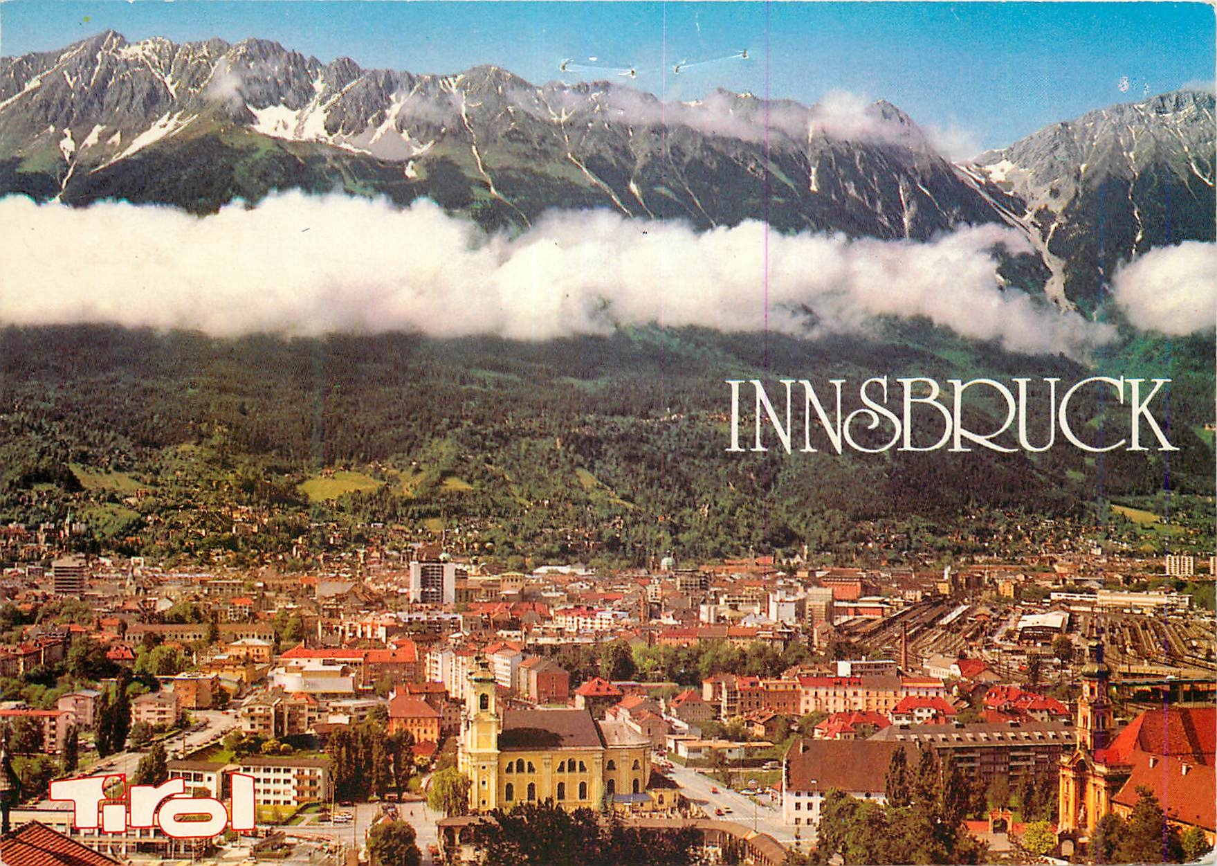 Innsbruck — vue aérienne avec montagnes en arrière-plan — H. Purner, Nr. 60/49