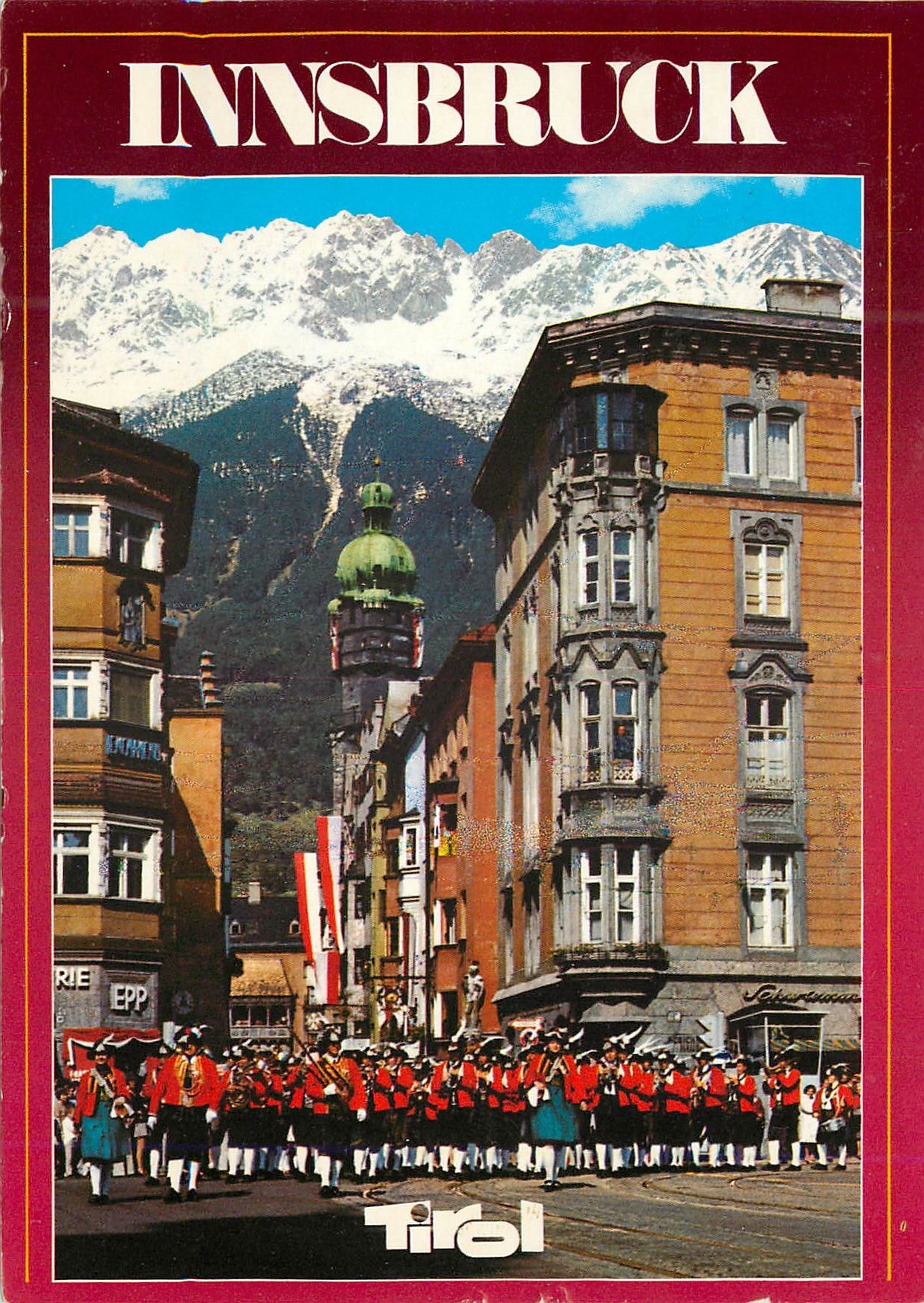 CPM Alpenstadt Innsbruck Tirol Stadtmusikkapelle Wilten Gegen Goldenes Dachl Und Nordkette