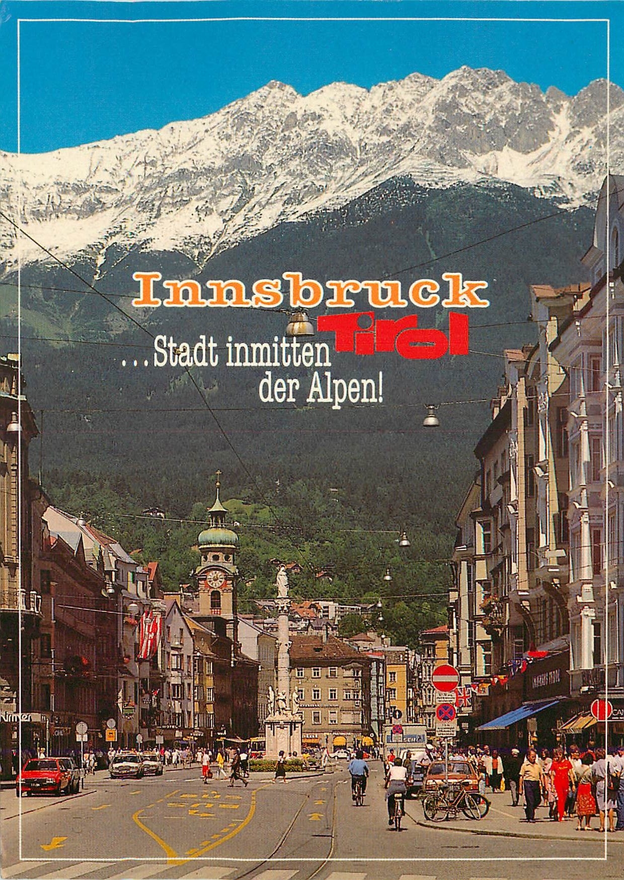 CPM Innsbruck Tirol Austria Rue Marie Therese Vue Sur la Vieille Ville