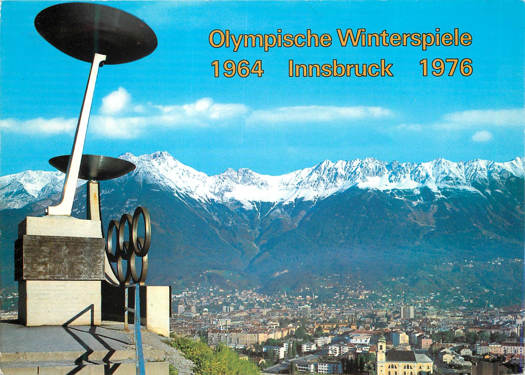 CPM Olympische Winterspiele 1964 Innsbruck 1976 Vue au Stade de Bergise vers la Nordkette