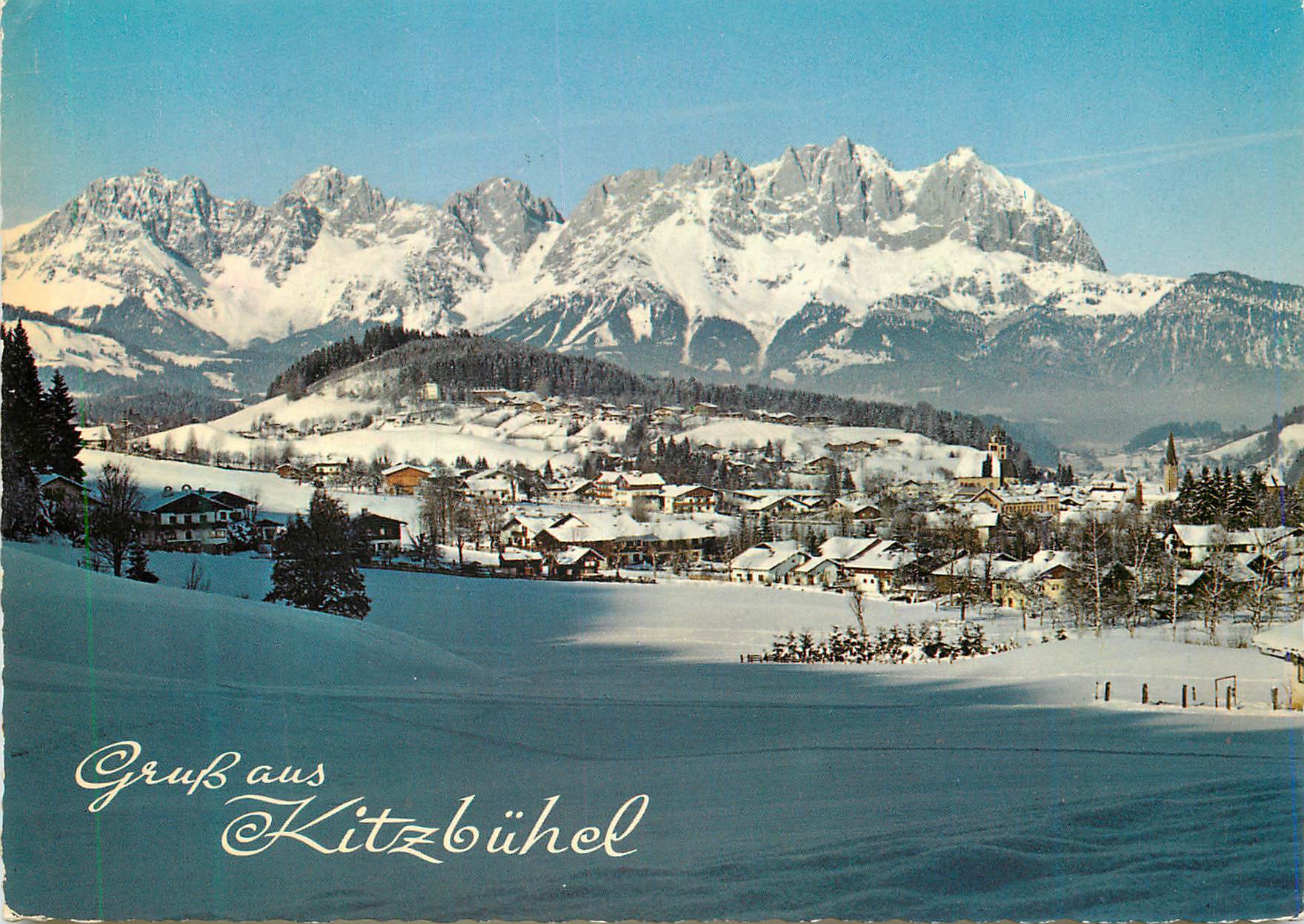CPM GruB aus Kitzbuhel Wintersportplatz Kitzbuhel Gegen Wilden Kaiser Tirol