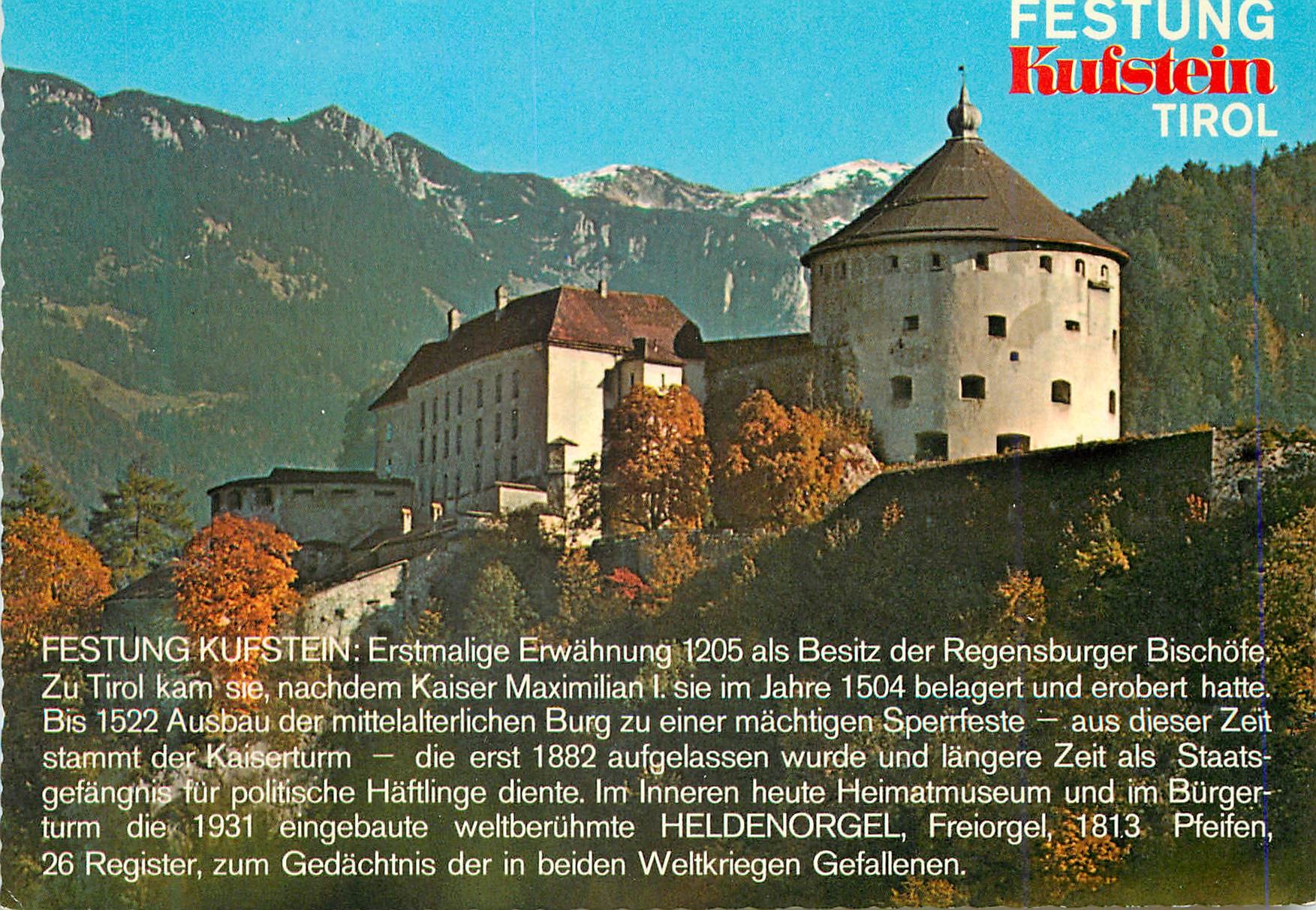 CPM Festung Kufstein Fremdenverkehrsstadt am inn A 6330 Kufstein 506m