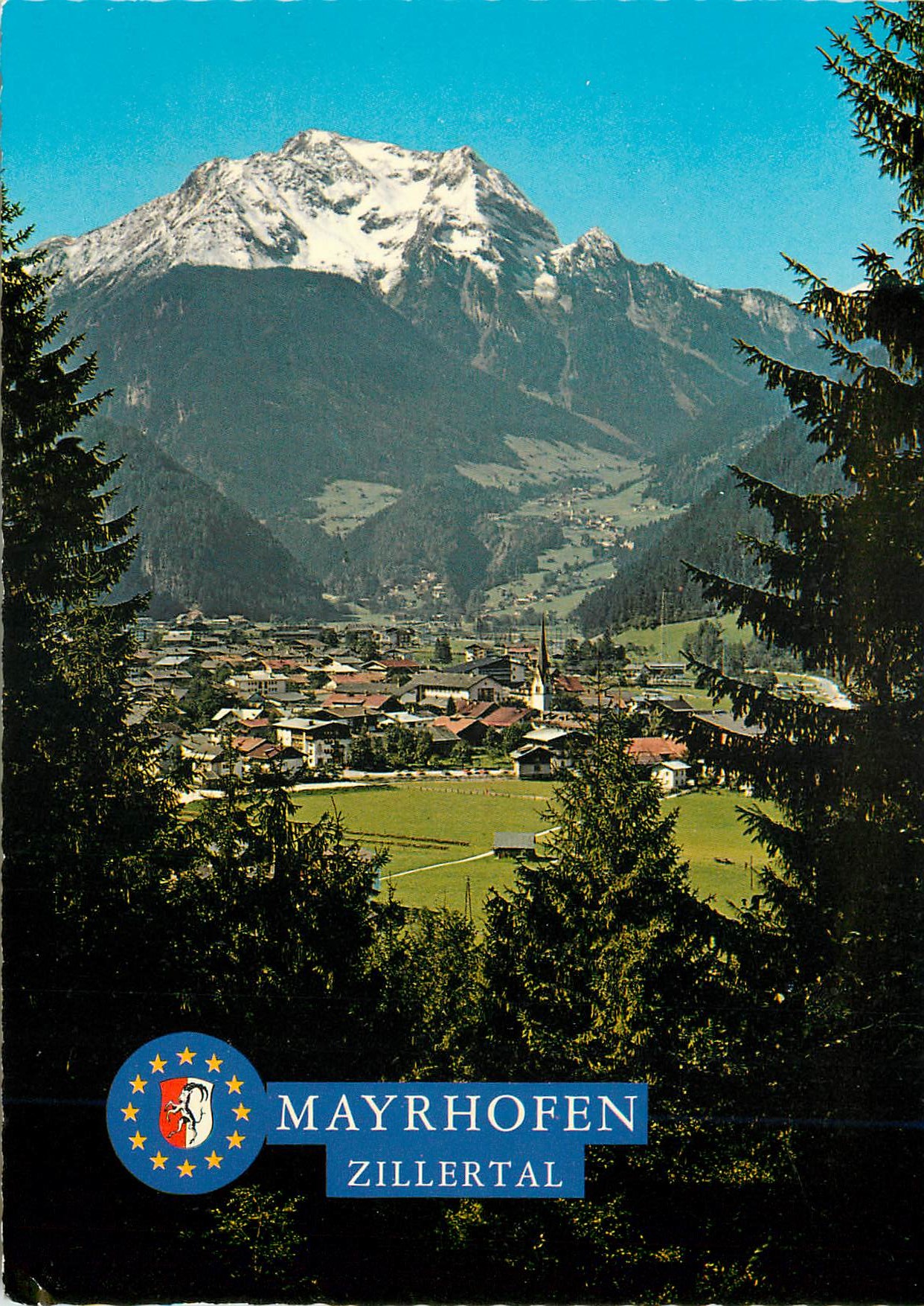 CPM Mayrhofen  630m mit Blick Zum Grunberg 2884m Zillertal Tirol