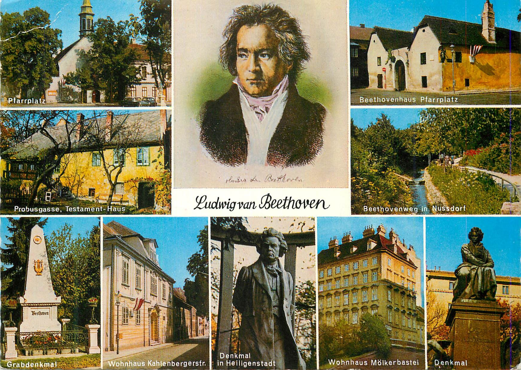 CPM Ludwig Van Beethoven Vienne Monnuments Commemoratifs de Ludwig Van Beethoven (1770 1827)
