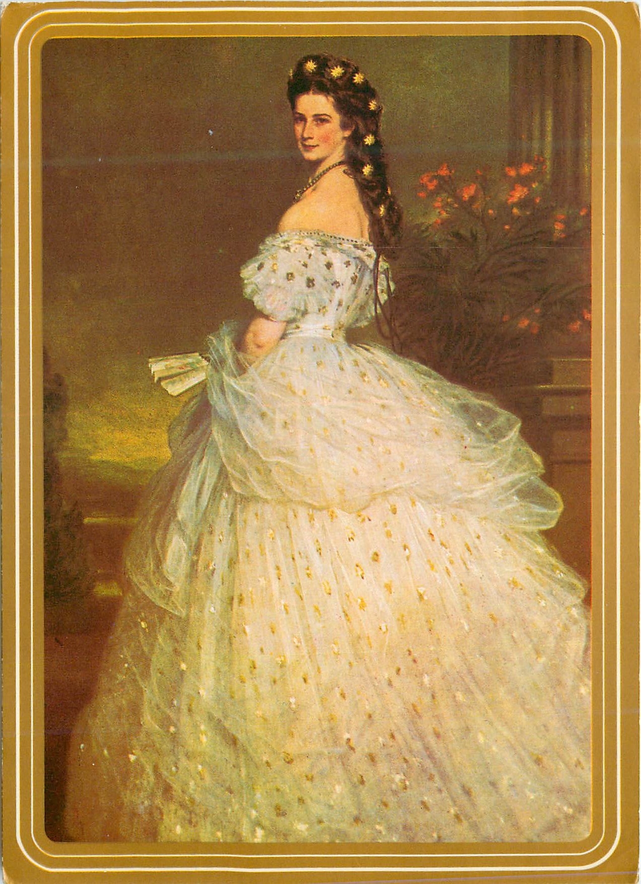 CPM L'imperatrice Elisabeth 1865 (Tableau par F X Winternajte)