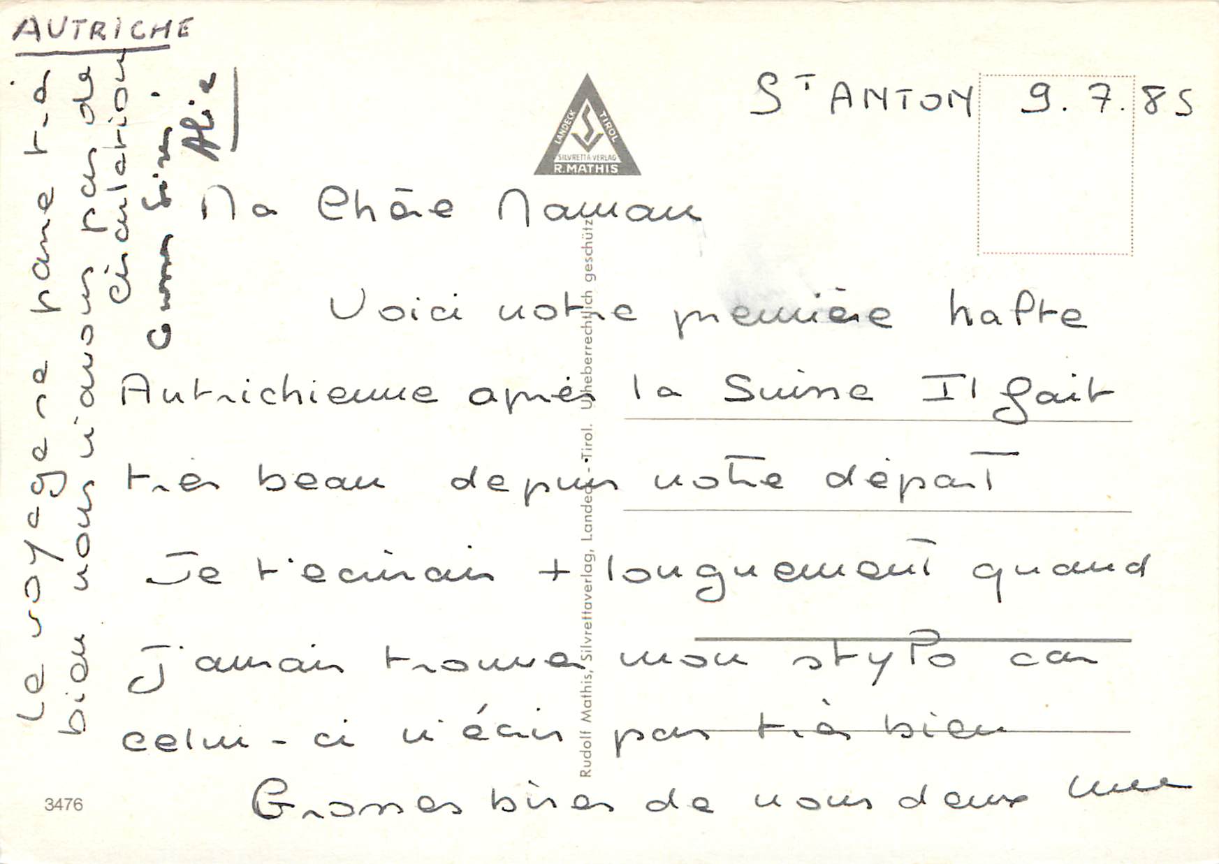 CPM St Anton am Arlberg 1304m Tirol — Rückseite