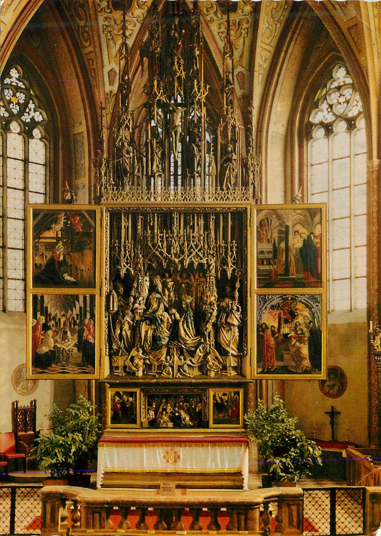 CPM St Wolfgang am see Salzkammergut Gotischer Hochaltar Geschnitzt und Gemalt von Michael Pacher aus Bruneck