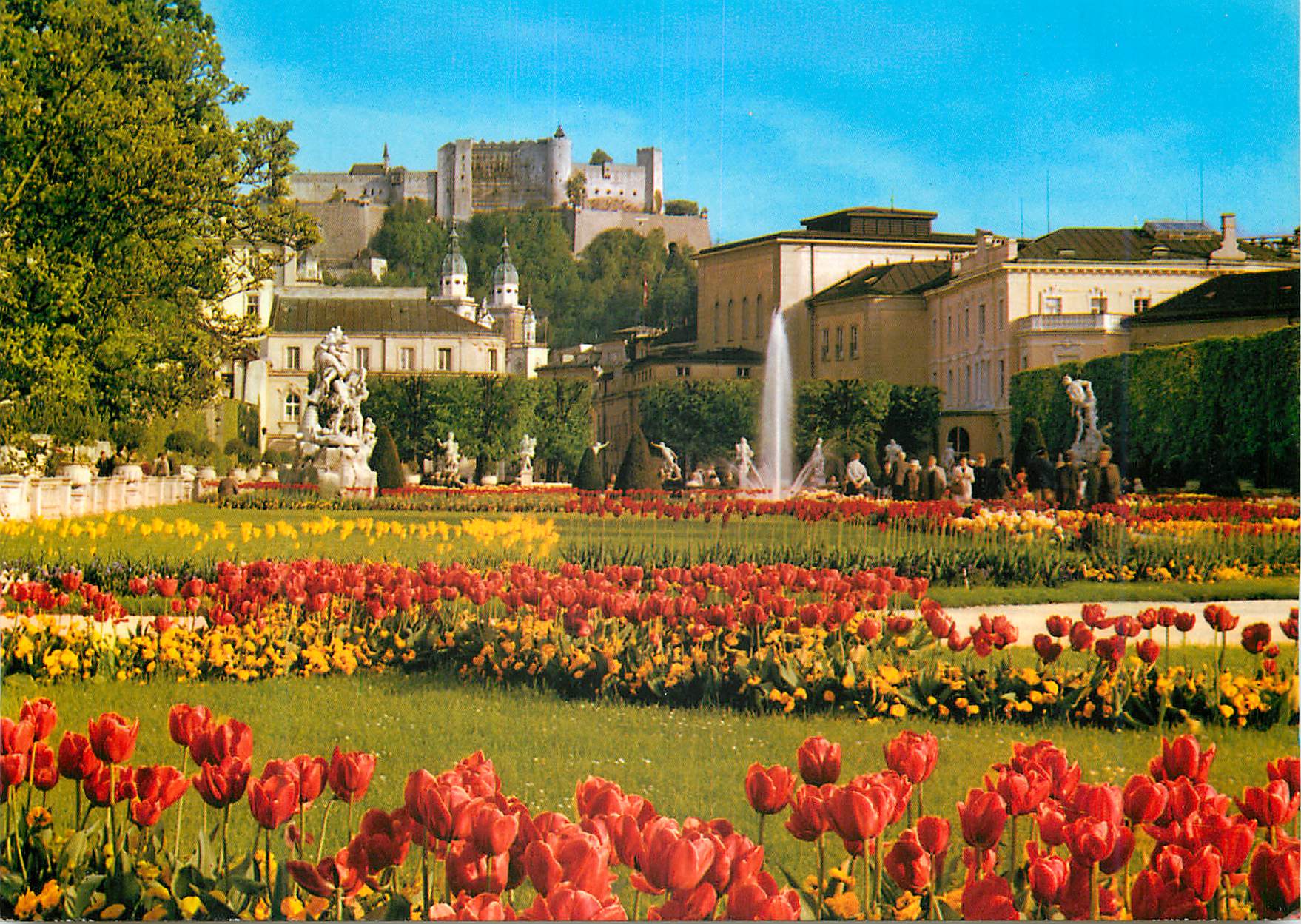 CPM Festspielstadt Salzburg La ville du Festival Salzburg La Jardin Mirabell La Cathedrale et La Forteresse