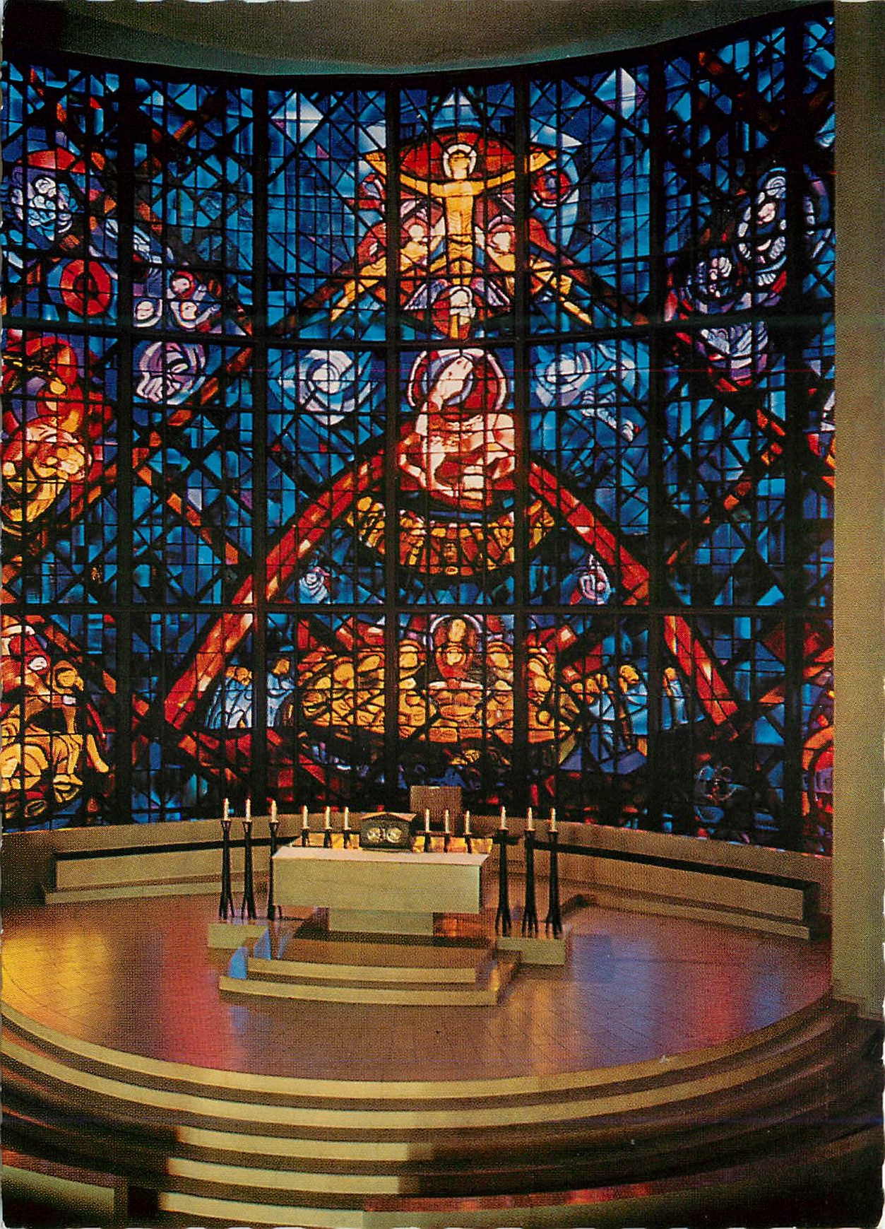 CPM Stadtpfarrkirche Salzburg Herrnau GroBre Apsisglasfenster der Welt Von Margret Bilger