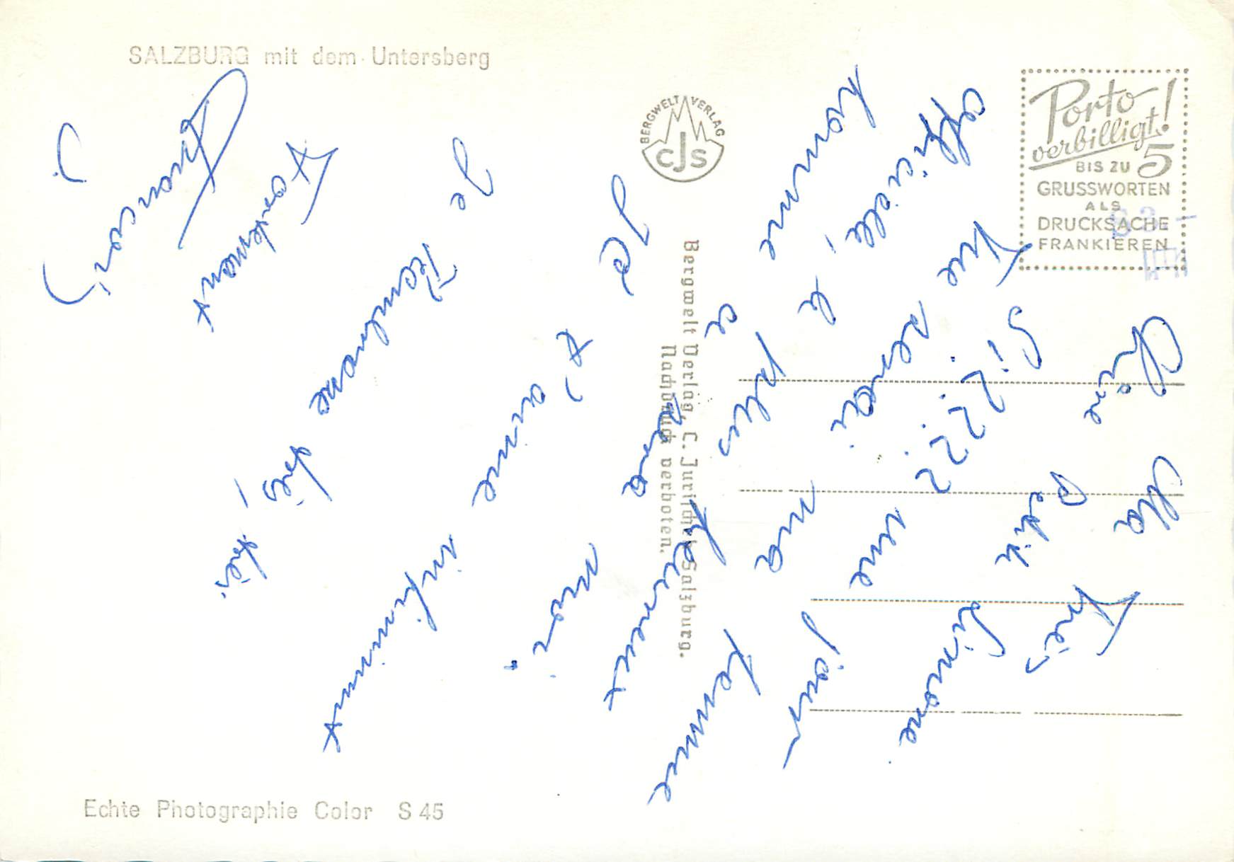 CPM Salzburg mit dem Untersberg — Rückseite
