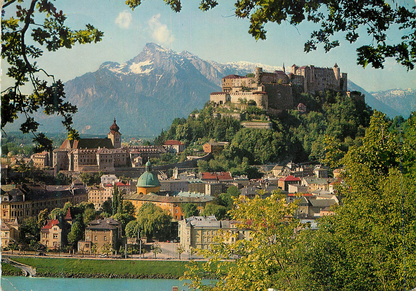 CPM Malerlsches Salzburg Blick Von Kapuzinerberg auf Die