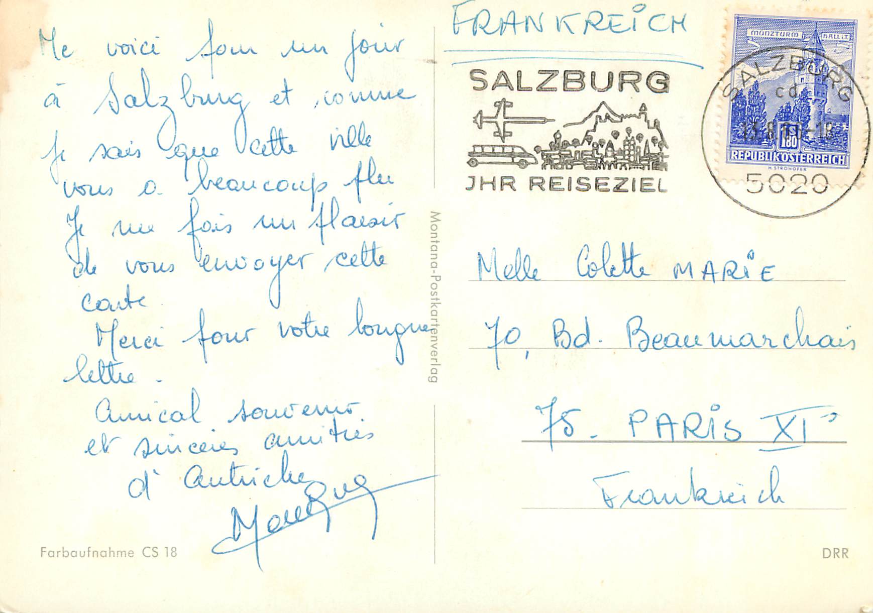 CPM Mozartstadt Salzburg — Rückseite