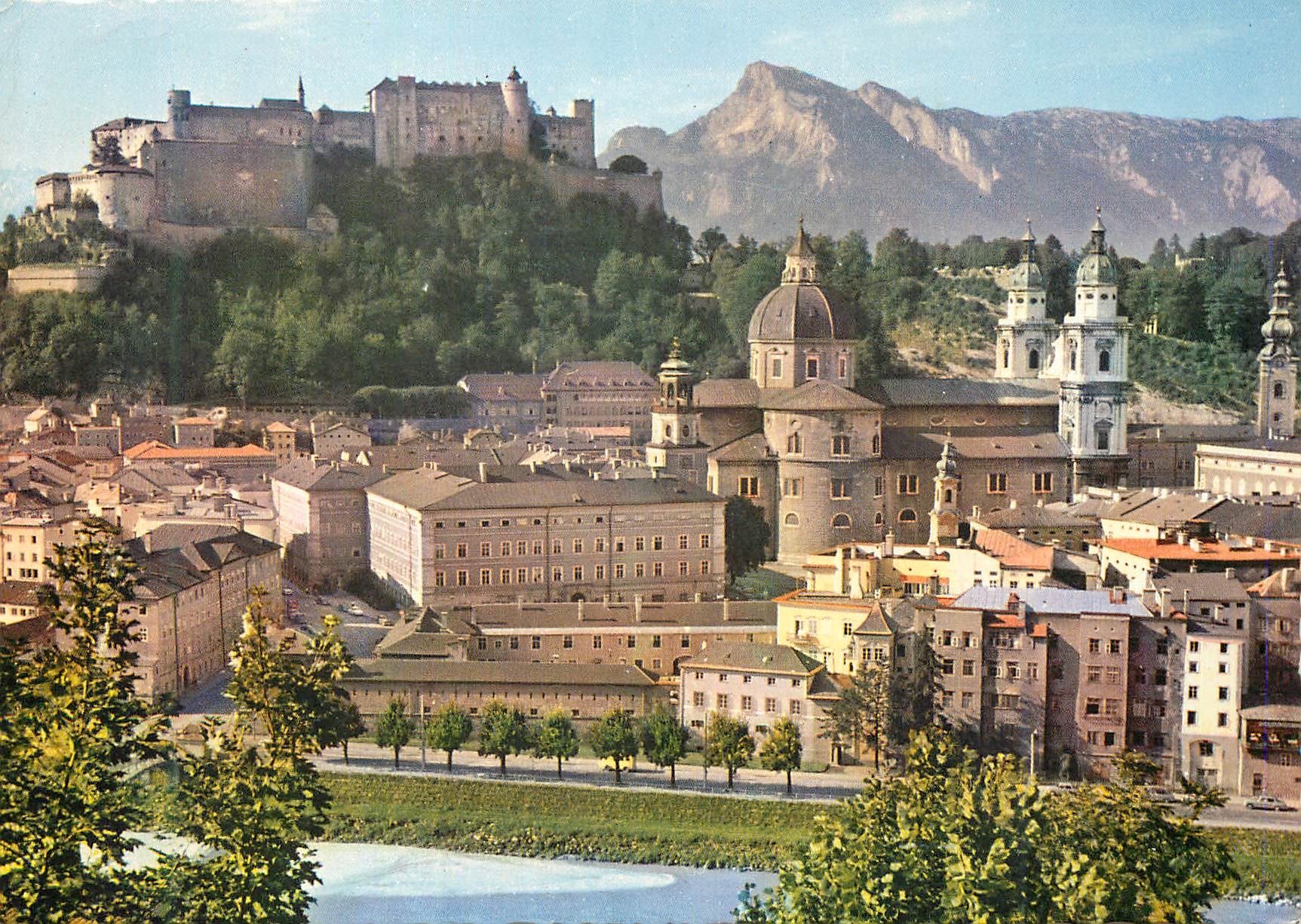 CPM Festspielstadt mit Festung Hohensalzburg und Untersberg