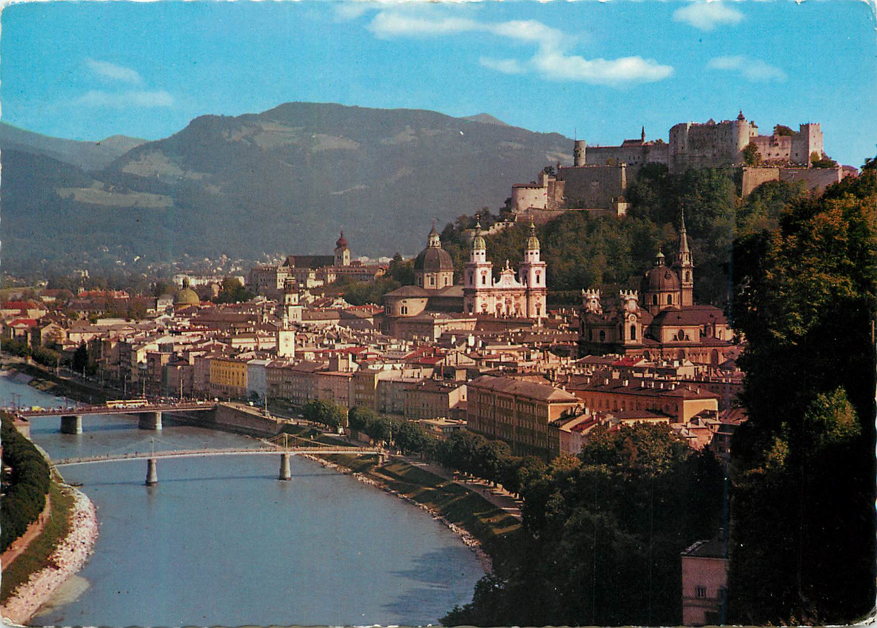 CPM Festspielstadt Salzburg La Ville Festival Salzburg La vue Sur la Ville Ancienne La Forteresse et la Salzach