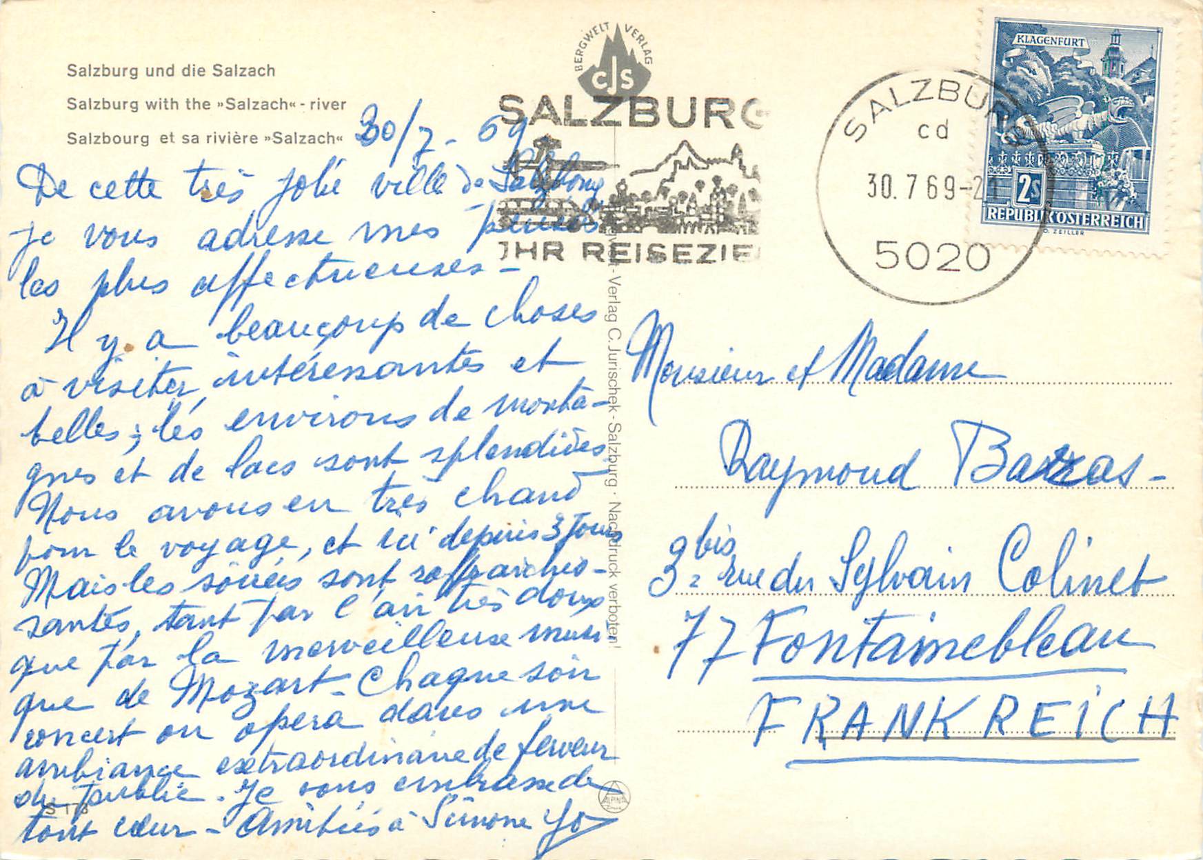 CPM Salzburg et sa Riviere Salzach — Rückseite