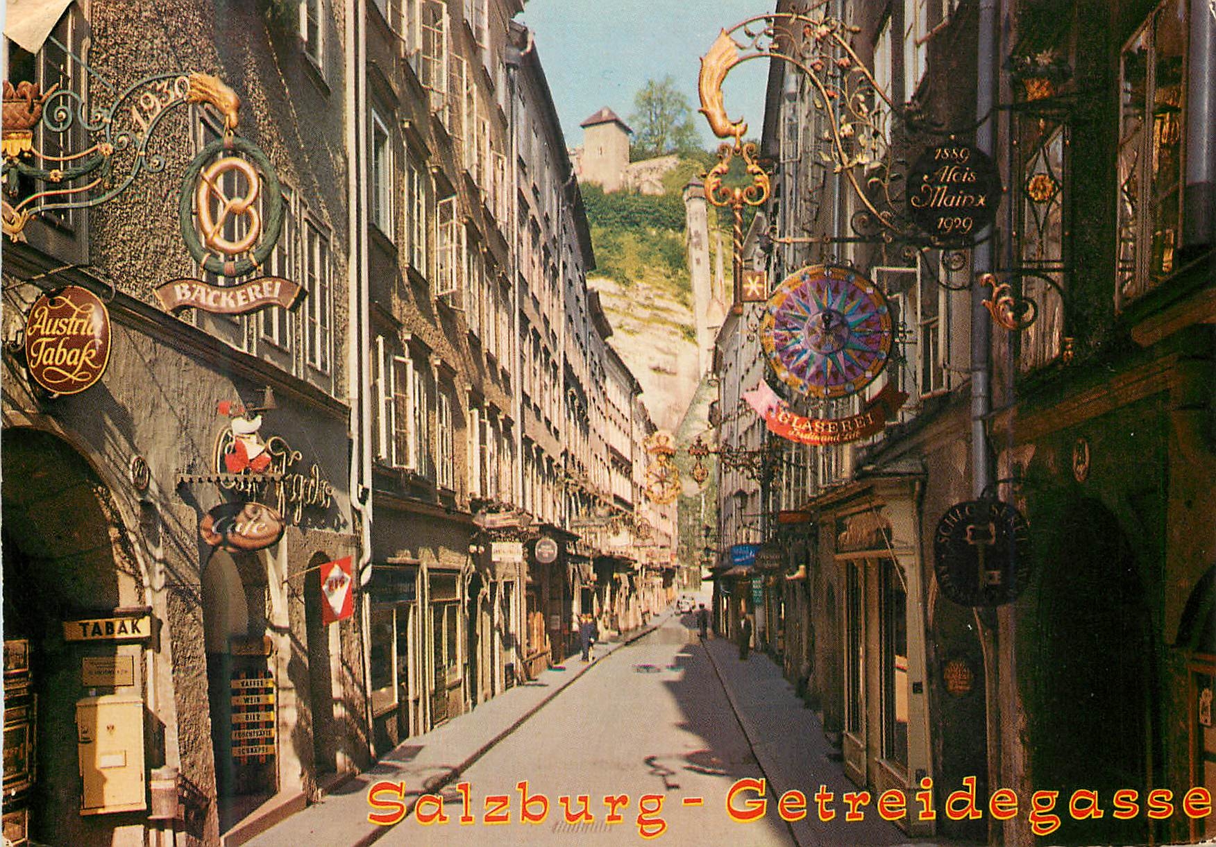 CPA Ville du festival Salzburg Getreidegasse