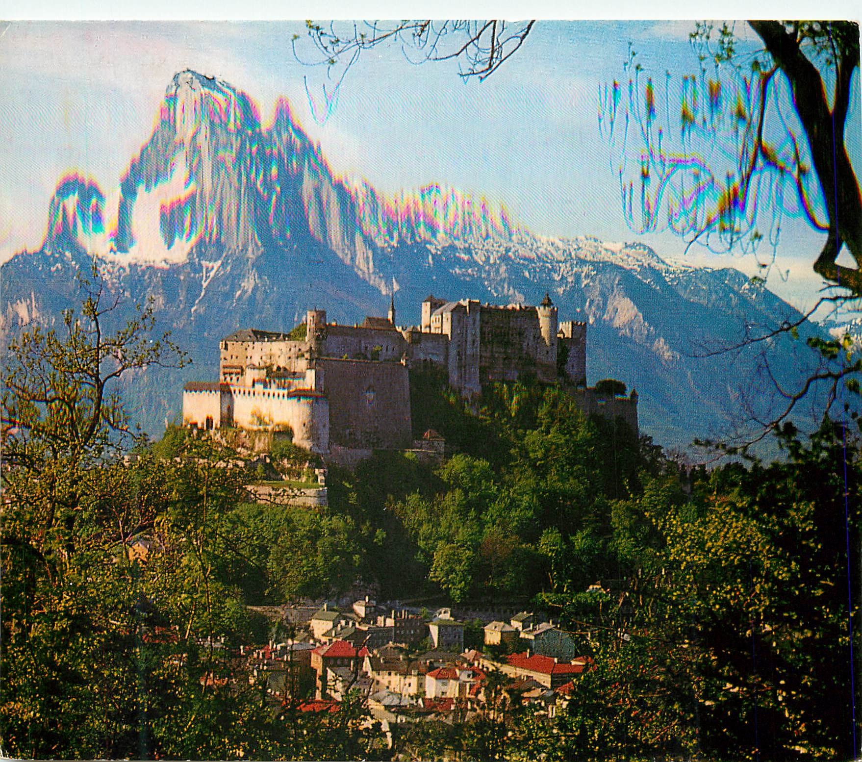 CPA Salzburg Austria The Fortress of Hohensalzburg With the Untersberg