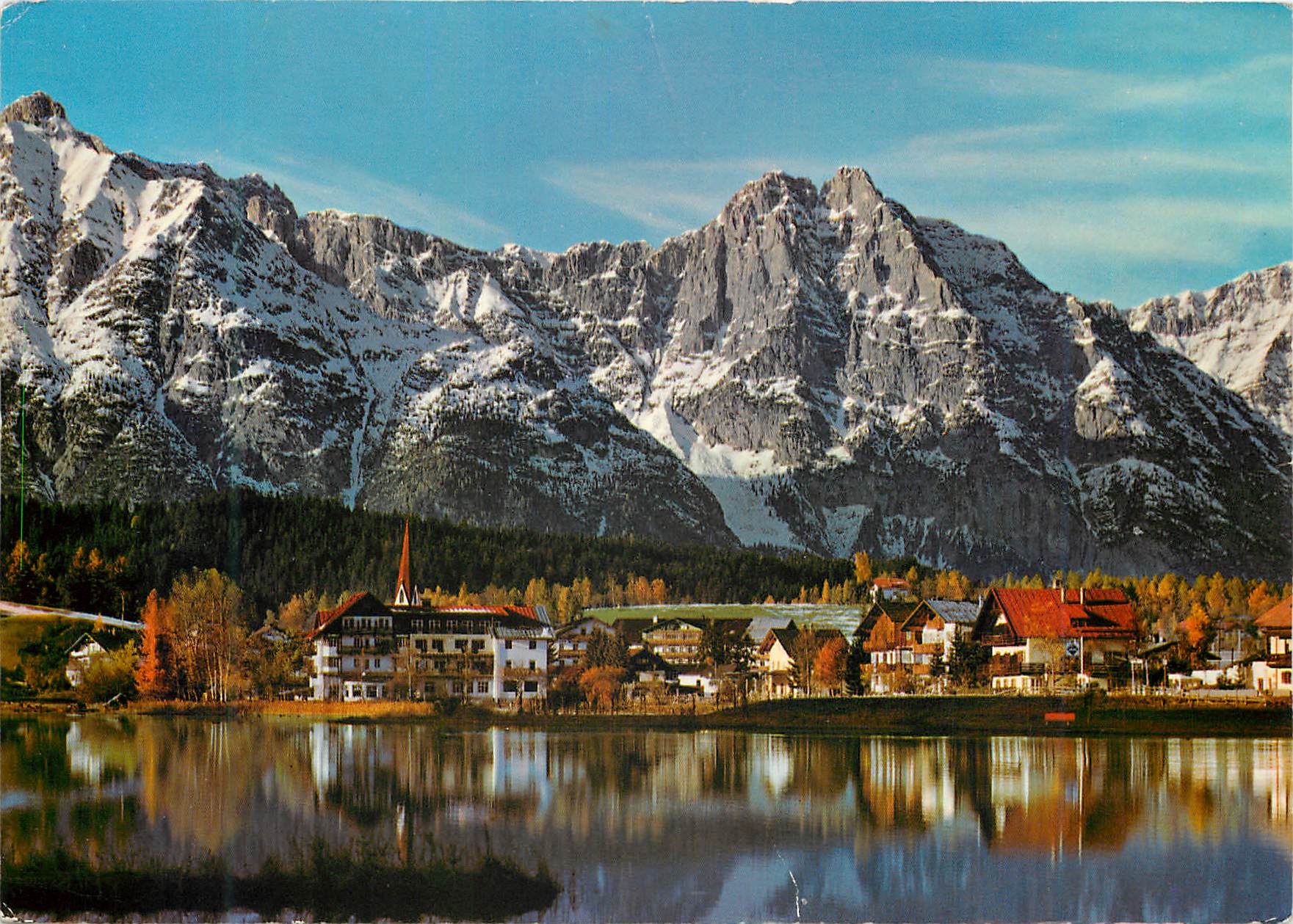 CPA A 6100 Seefeld 1200m Tirol mit Wettersteingebridge