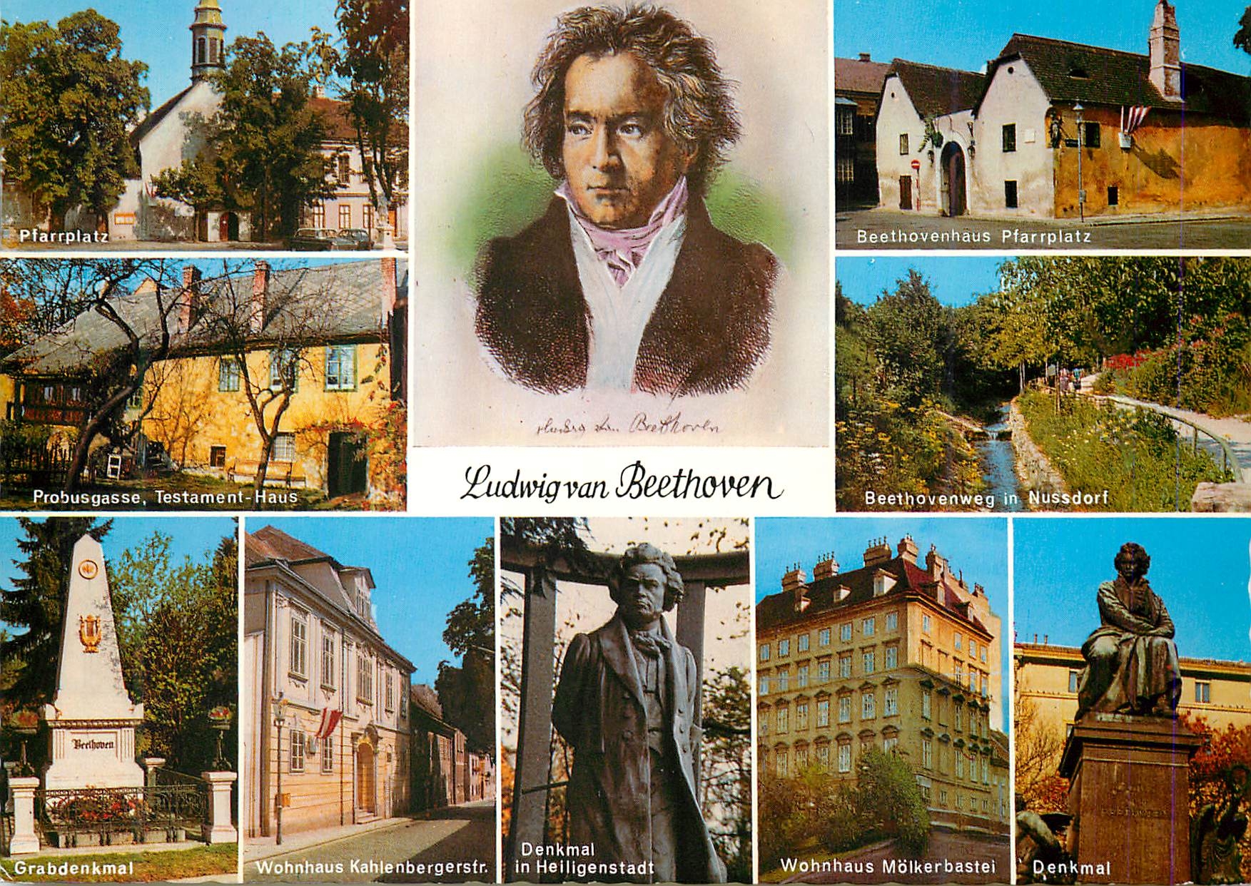 CPM Ludwig van Beethoven Monument Commemoratifs de Ludwigvan Van Beethoven (1770 1827)