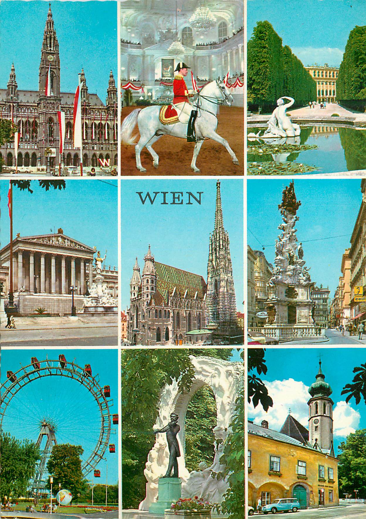 CPM Souvenir de Vienne Parlement Stephansdom Grabel