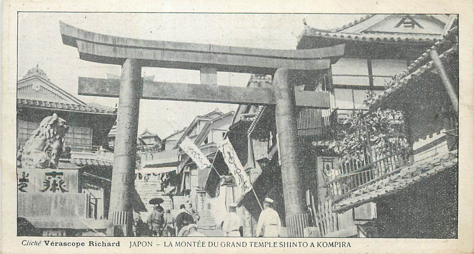CPA Japon La Montee du Grand Temple Shinto a Kompira