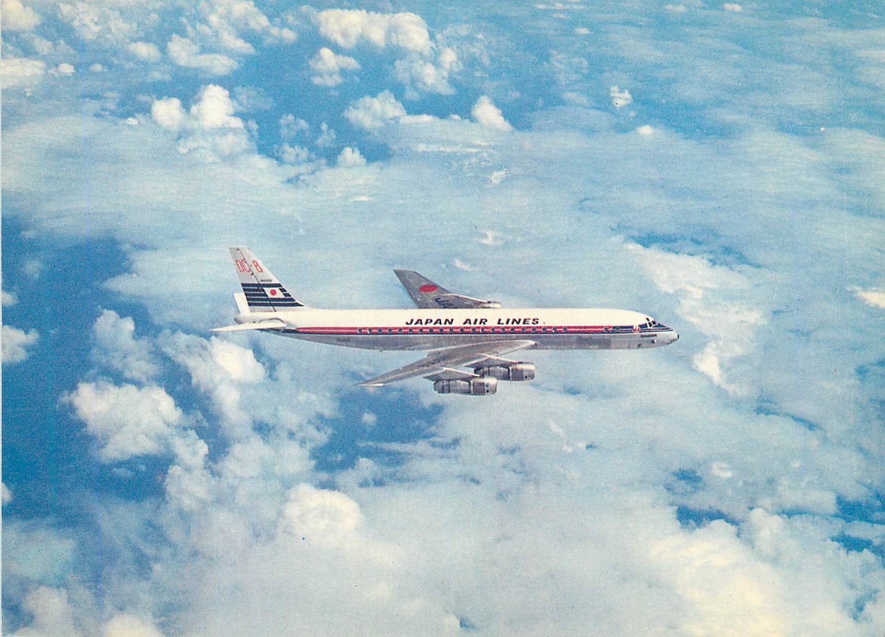 Flugzeug Japan Air Lines DC-8 in der Luft — DC-8 Jet Courier — Japan Air Lines