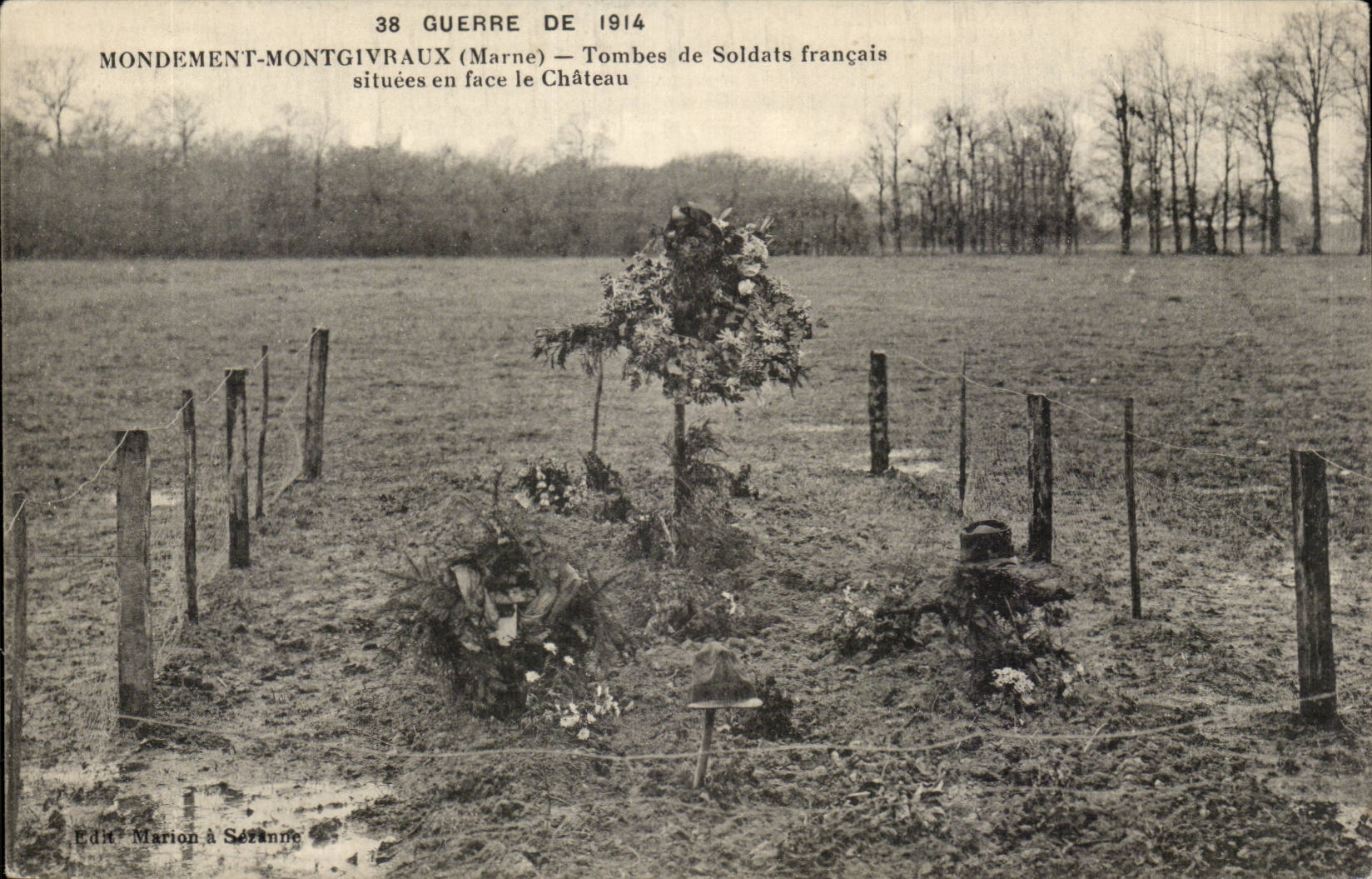 Mondevent-Montgivraux (Marne) — Tombes de Soldats français — Éd. Marion à Sézanne