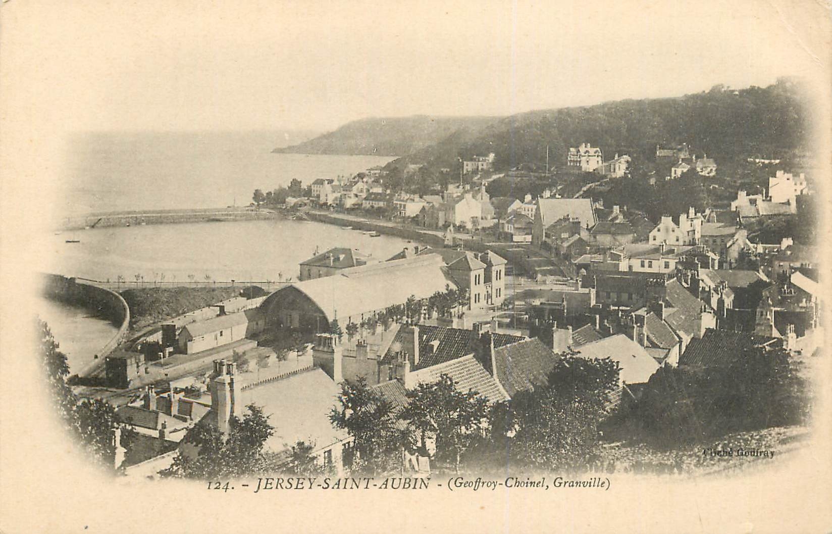 Jersey-Saint-Aubin — vue panoramique du port et des maisons — Geoffroy-Choinel, Granville