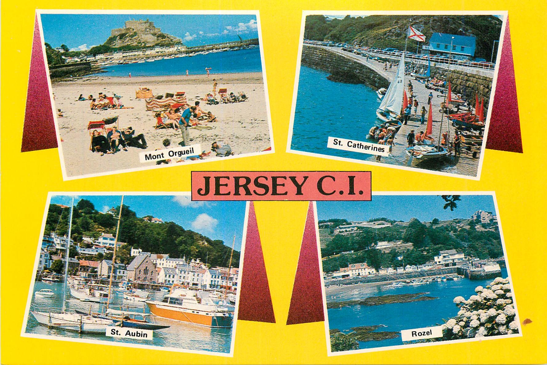 CPM Jersey la plus grande des Iles Anglo Normandes et la plus au Sud