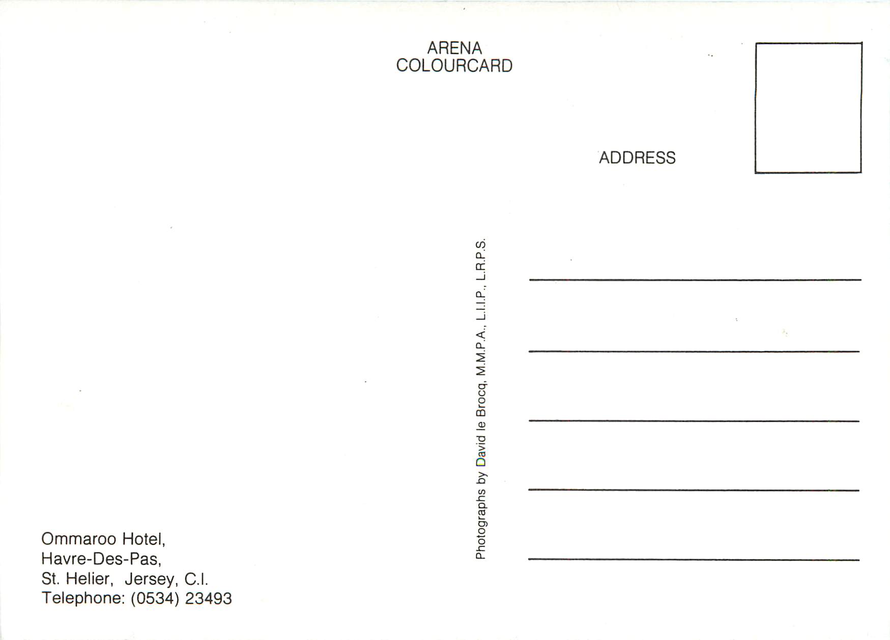 CPM Ommaroo Hotel Havre Des Pas St Helier Jersey CI — Verso