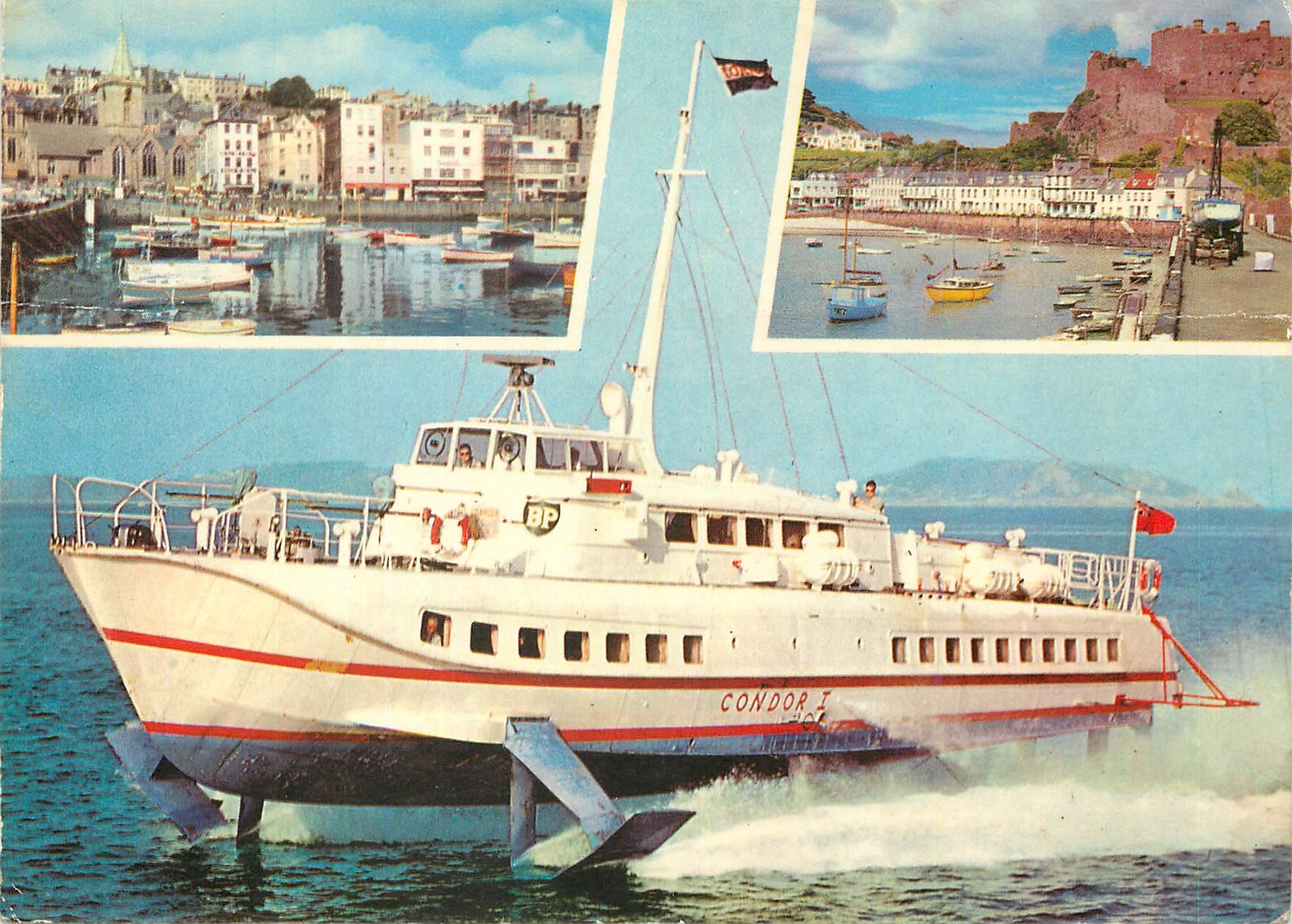 CPM Le Hydroglisseur Condor1 Jersey Bateau
