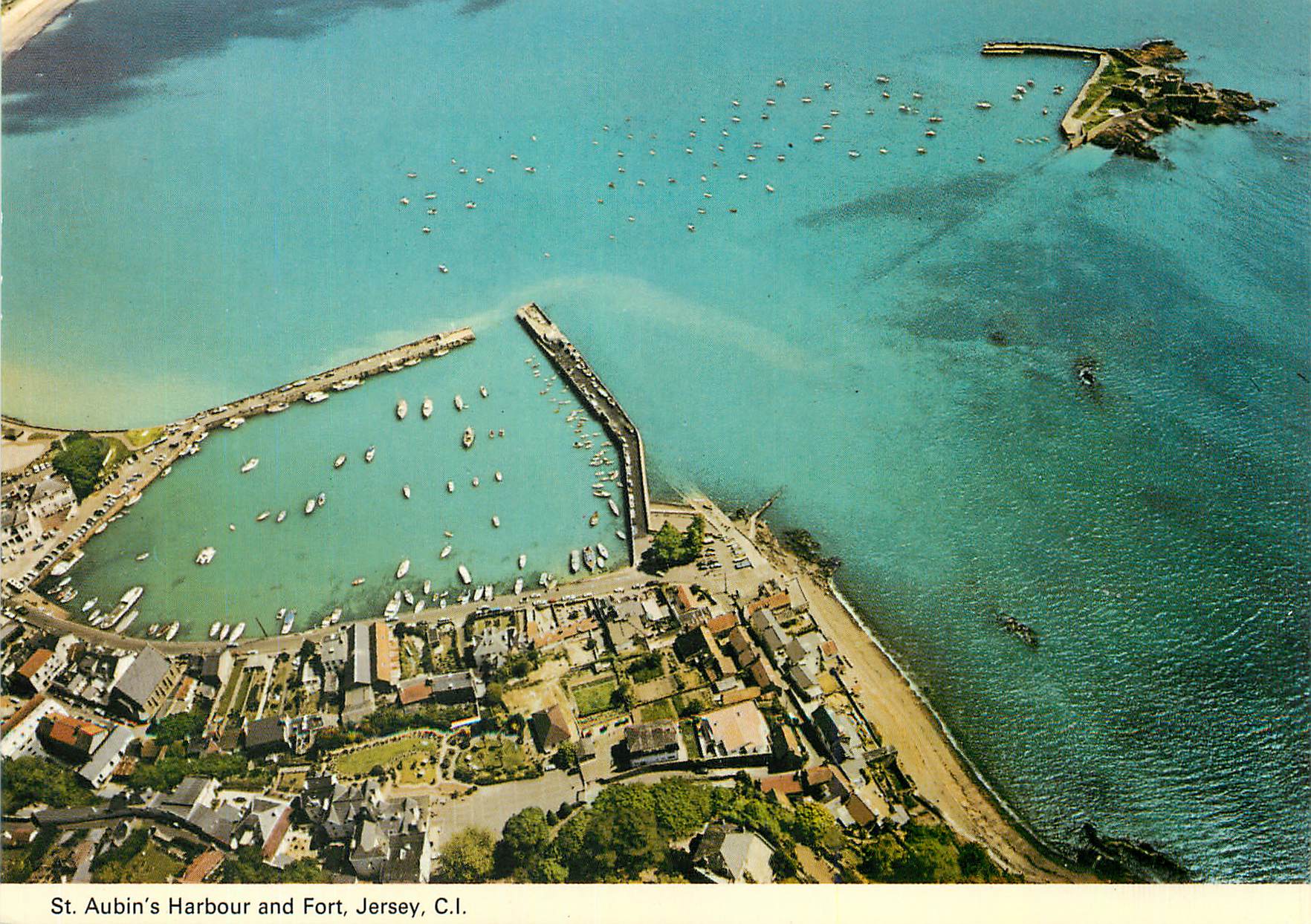 CPM St Aubin's Harbour and Fort Jersey CI
