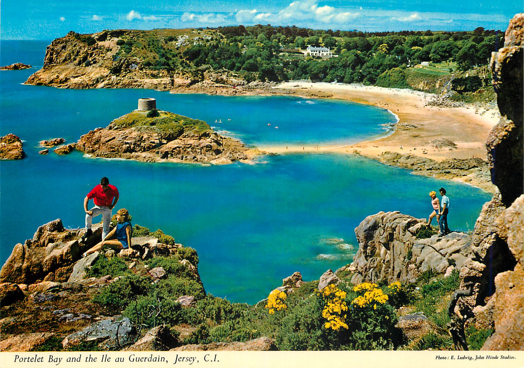 CPM Portelet Bay and the Ile au Guerdain Jersey CI