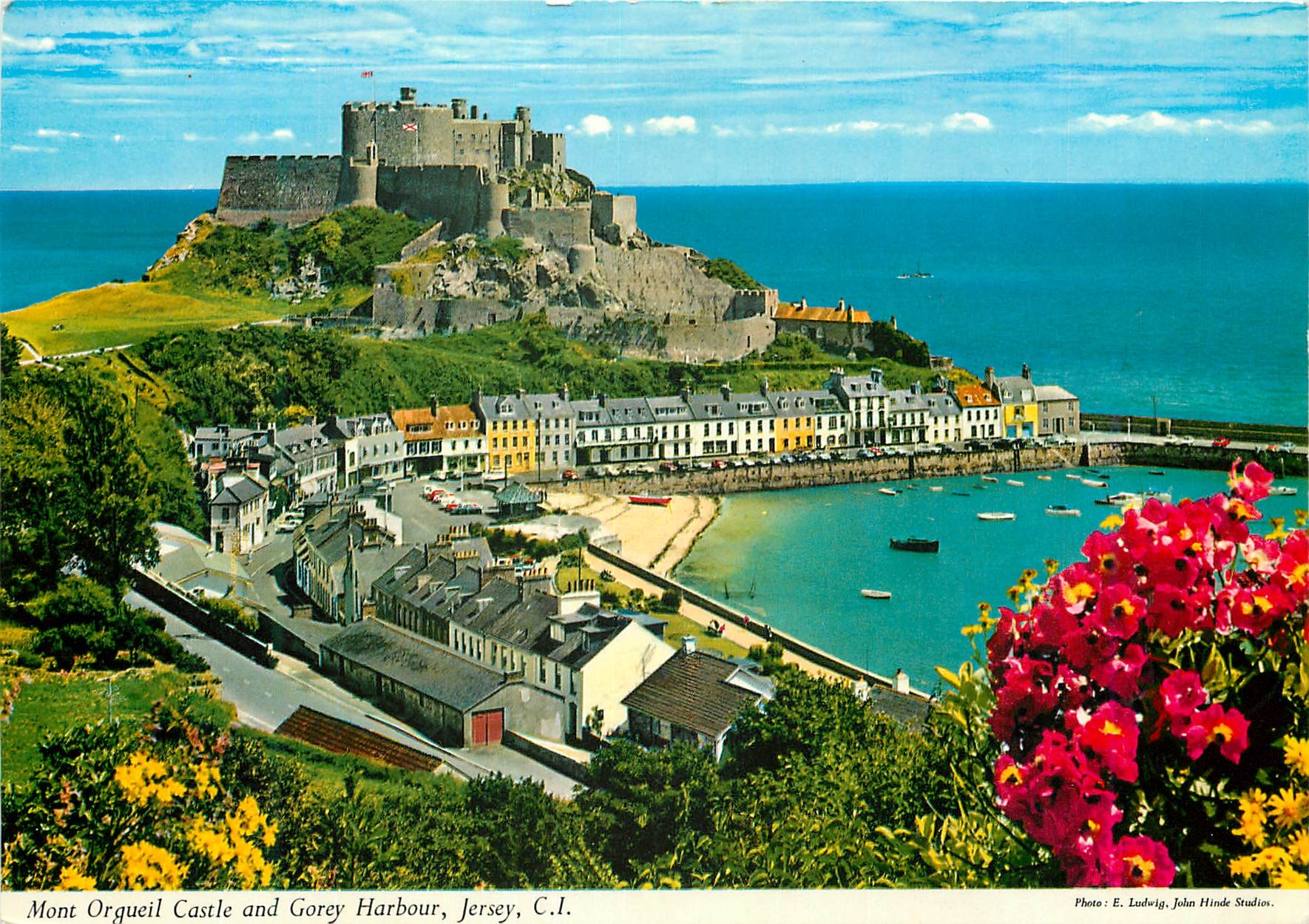 CPM Mont Orgueil Castle and Gorey Harbour Jersey CI