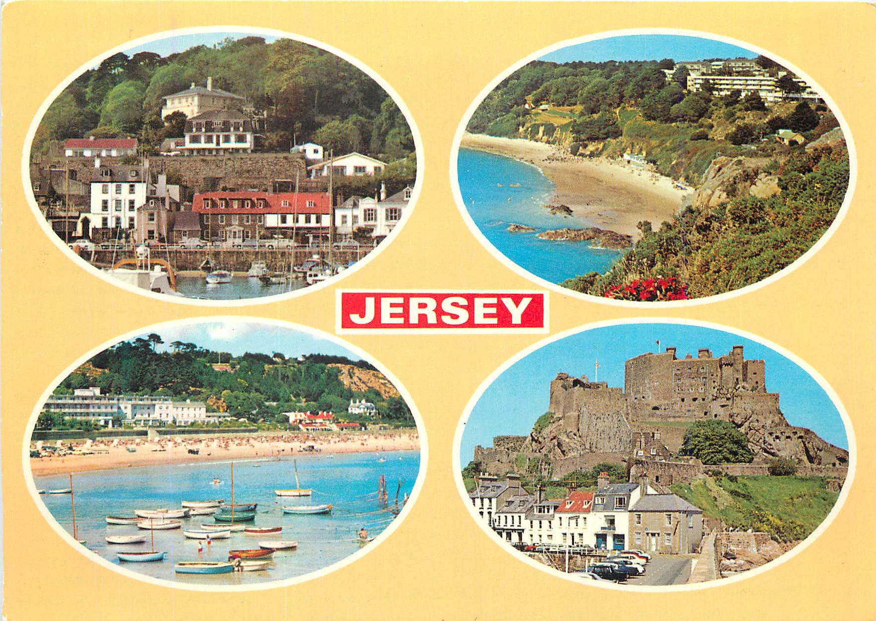 CPM St Aubins Bay St Brelades Bay Portelet Bay Mont Orgueil Castle Jersey