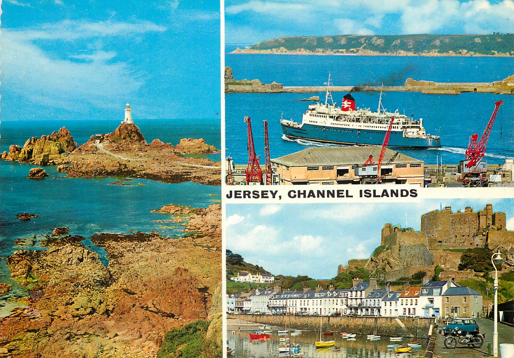 CPM Jersey Channel Islands St Helier Harbour Corbiere Lighthouse Gorey Harbour