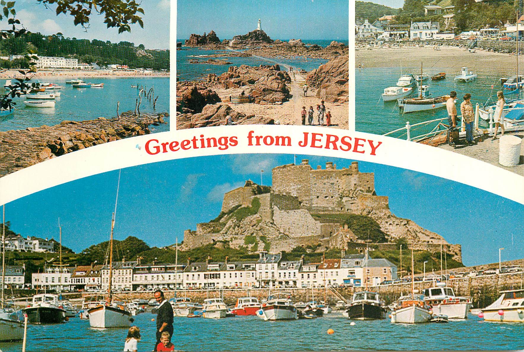 CPM Greetings From Jersey La Plus Grande Des Iles Anglo Normandes et La Plus au Sud