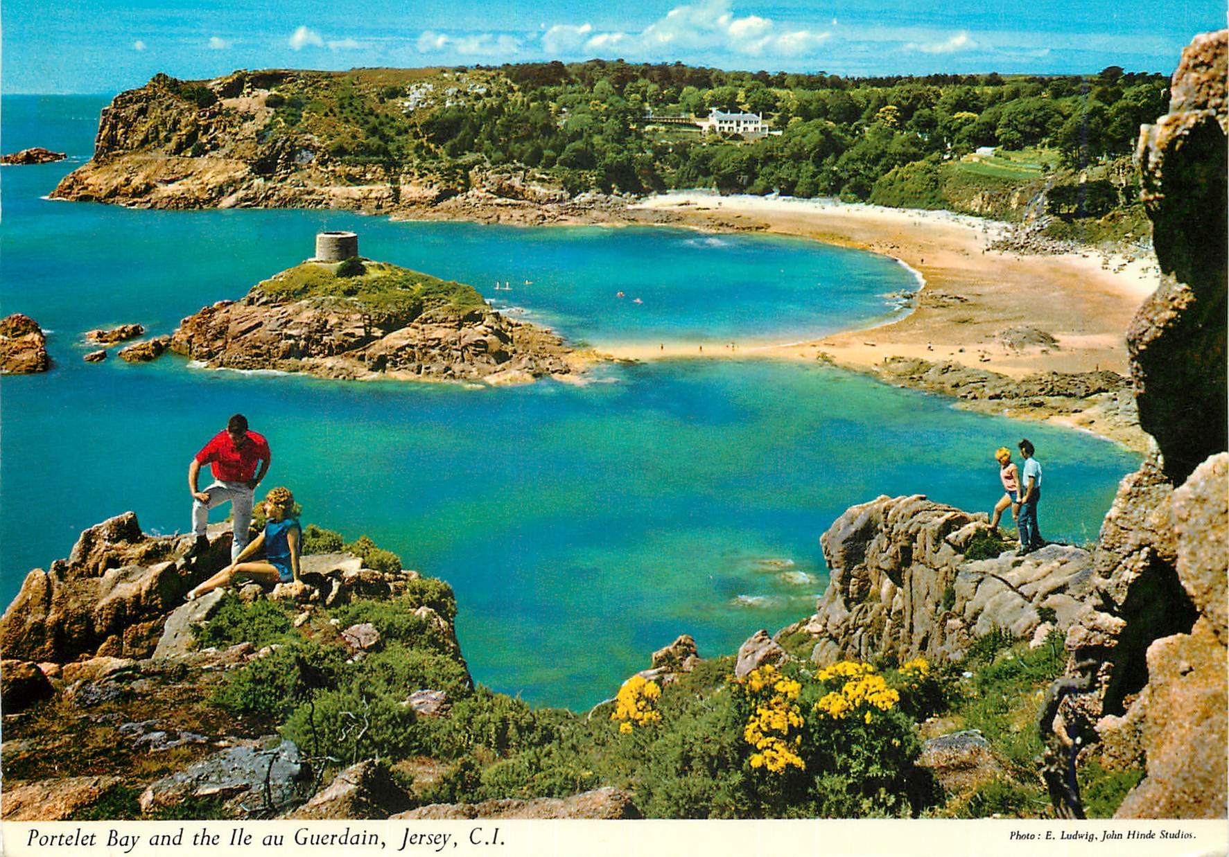 CPM Portelet Bay and The Ile au Guerdain Jersey CI