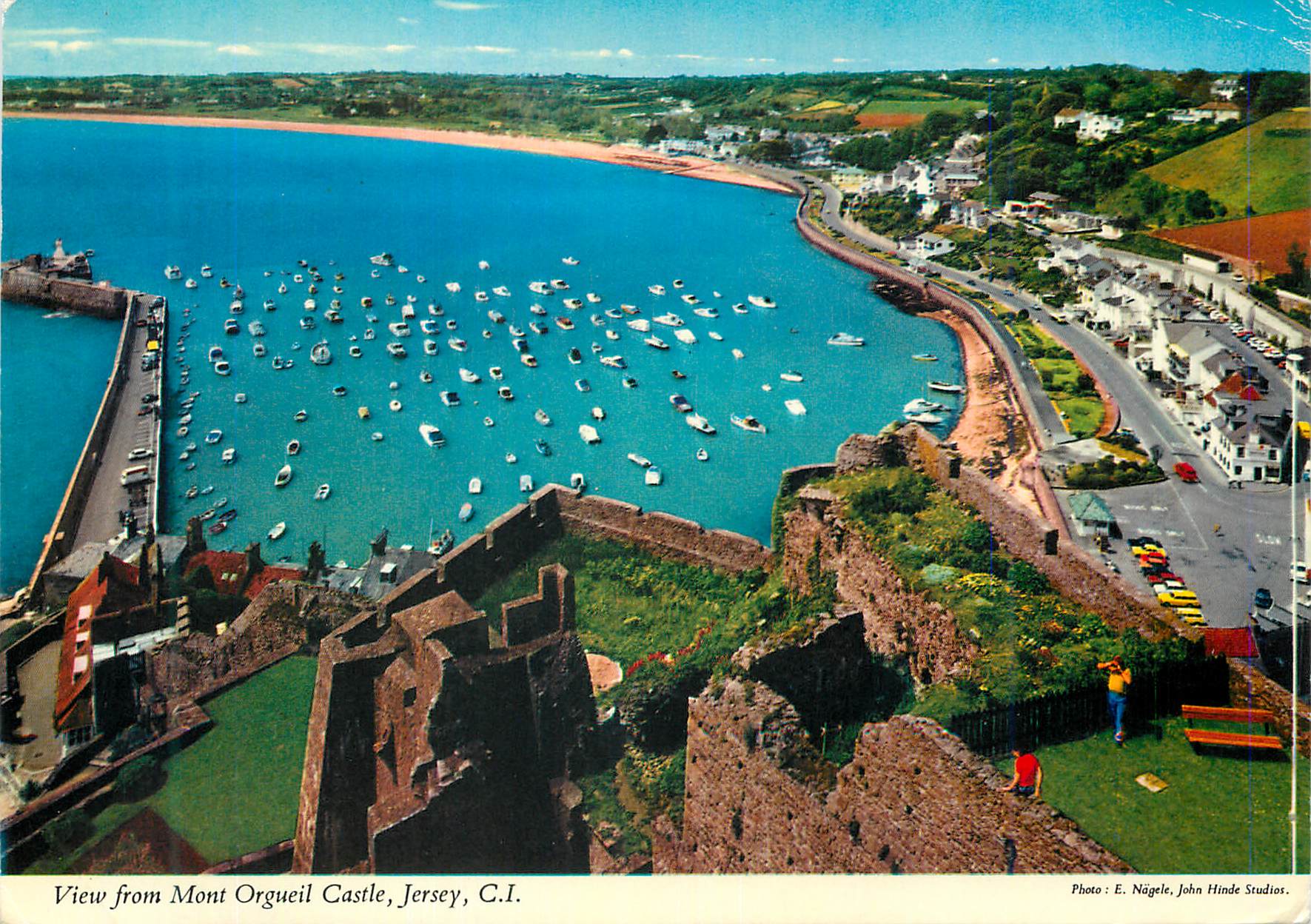CPM View from Mont Orgueil Castle Jersey CI