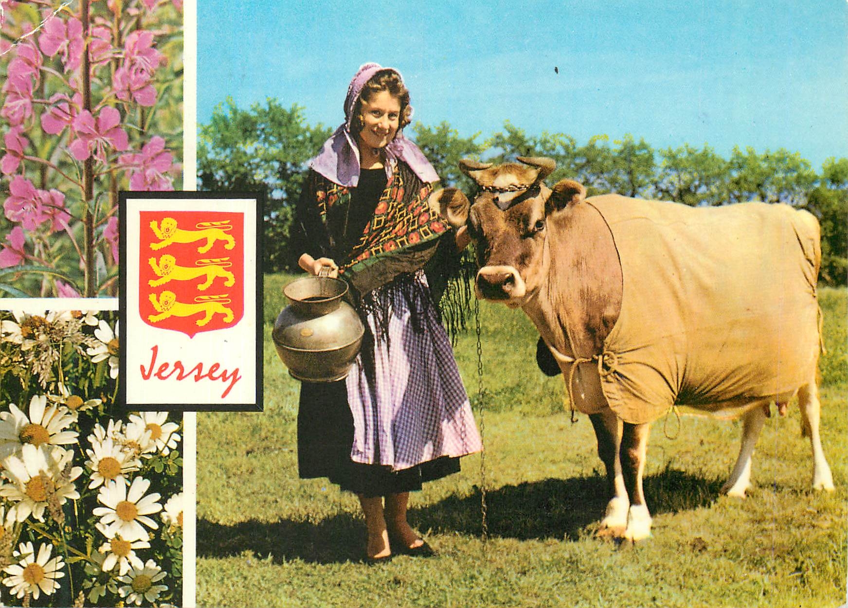 CPM Jersey Milkmaid With Jersey cow Jersey CI