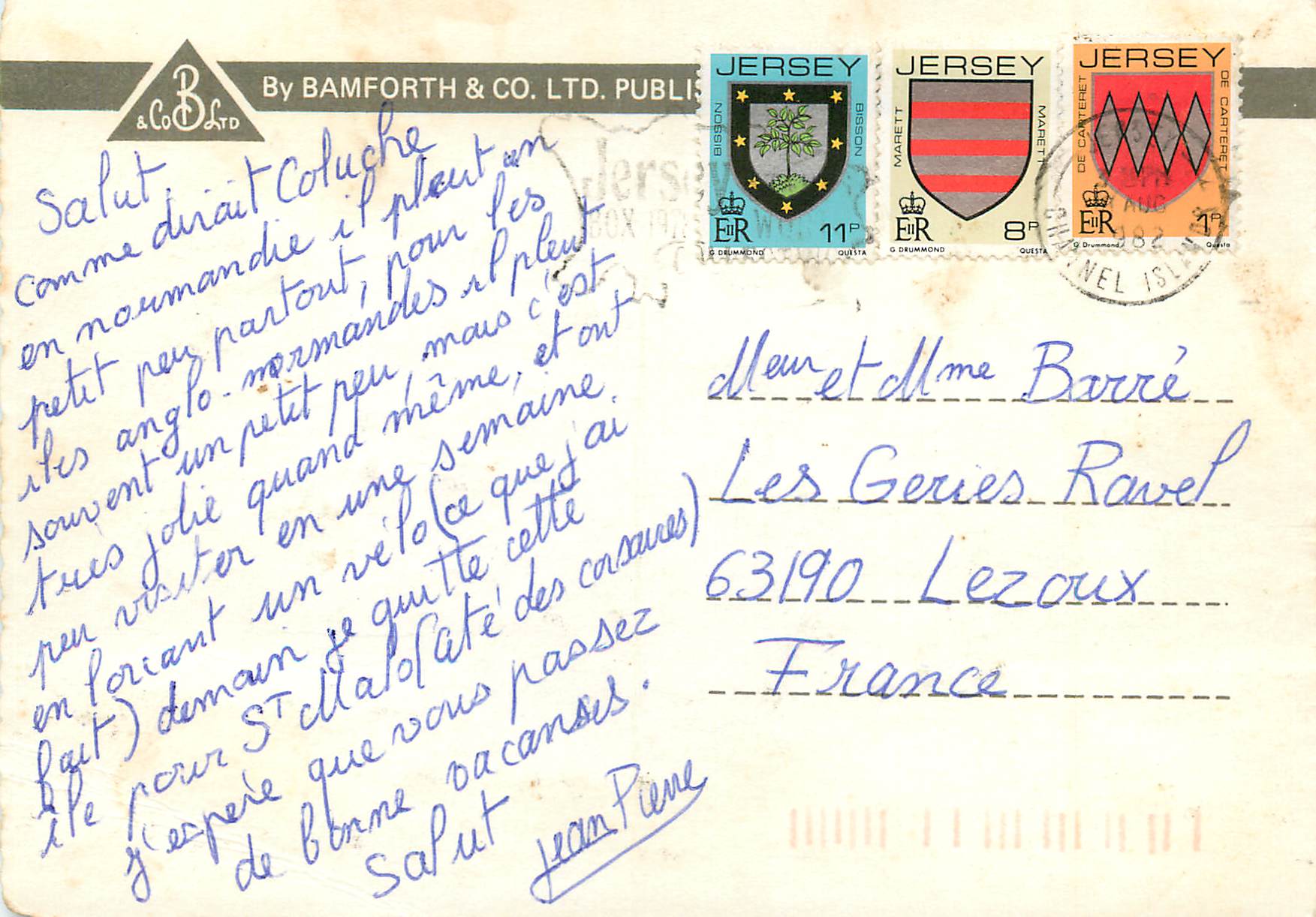 CPM St Brelade's Bay and Ouaisne Bay Jersey Channel Islands — Rückseite